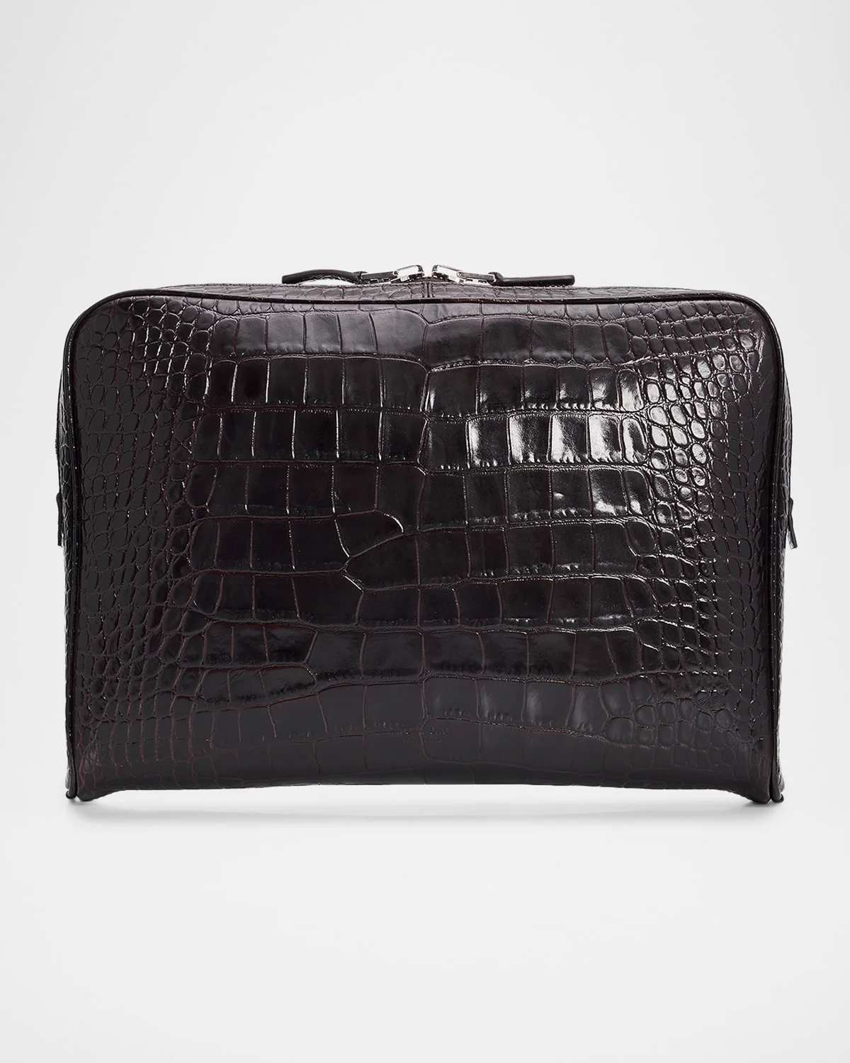 Men's Croc-Effect Zip Pouch - 1