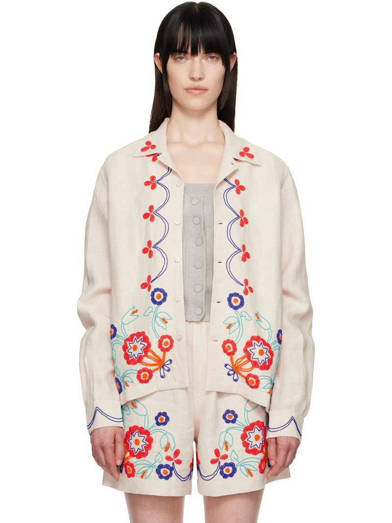 Off-White Beaded Garden Party Shirt - 1