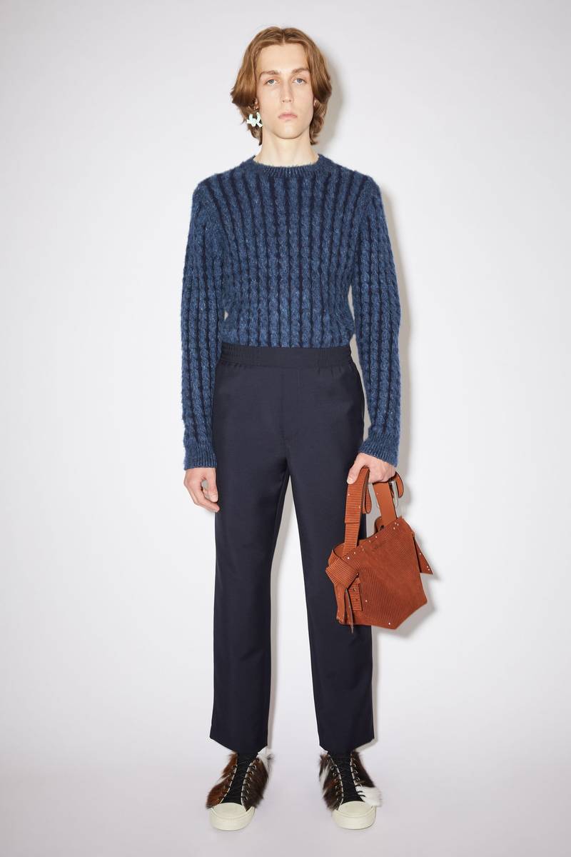 Acne Studios Mohair-blend Trousers - Navy outlook