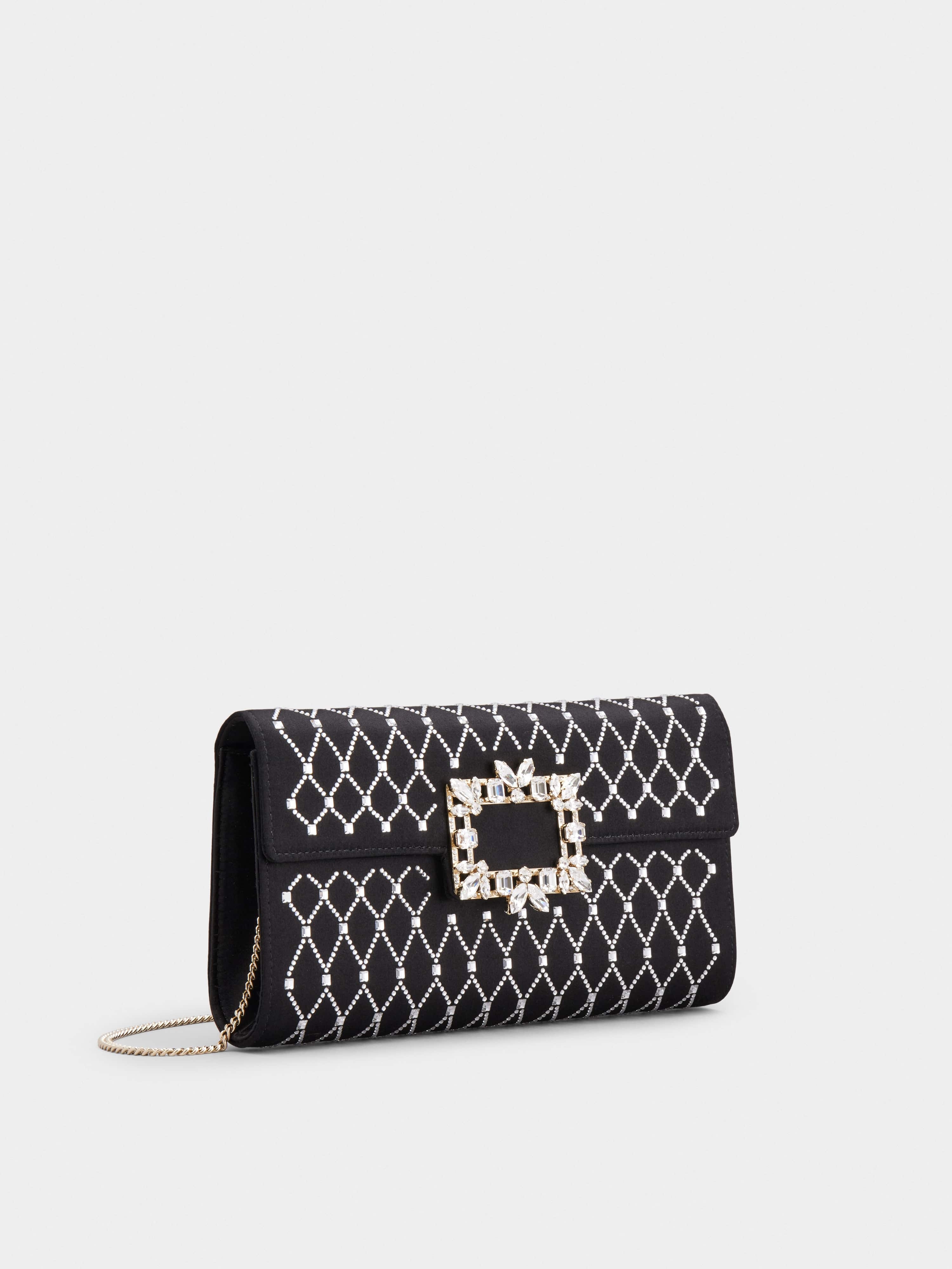 Broche Vivier Buckle Queeny Clutch in Satin - 3