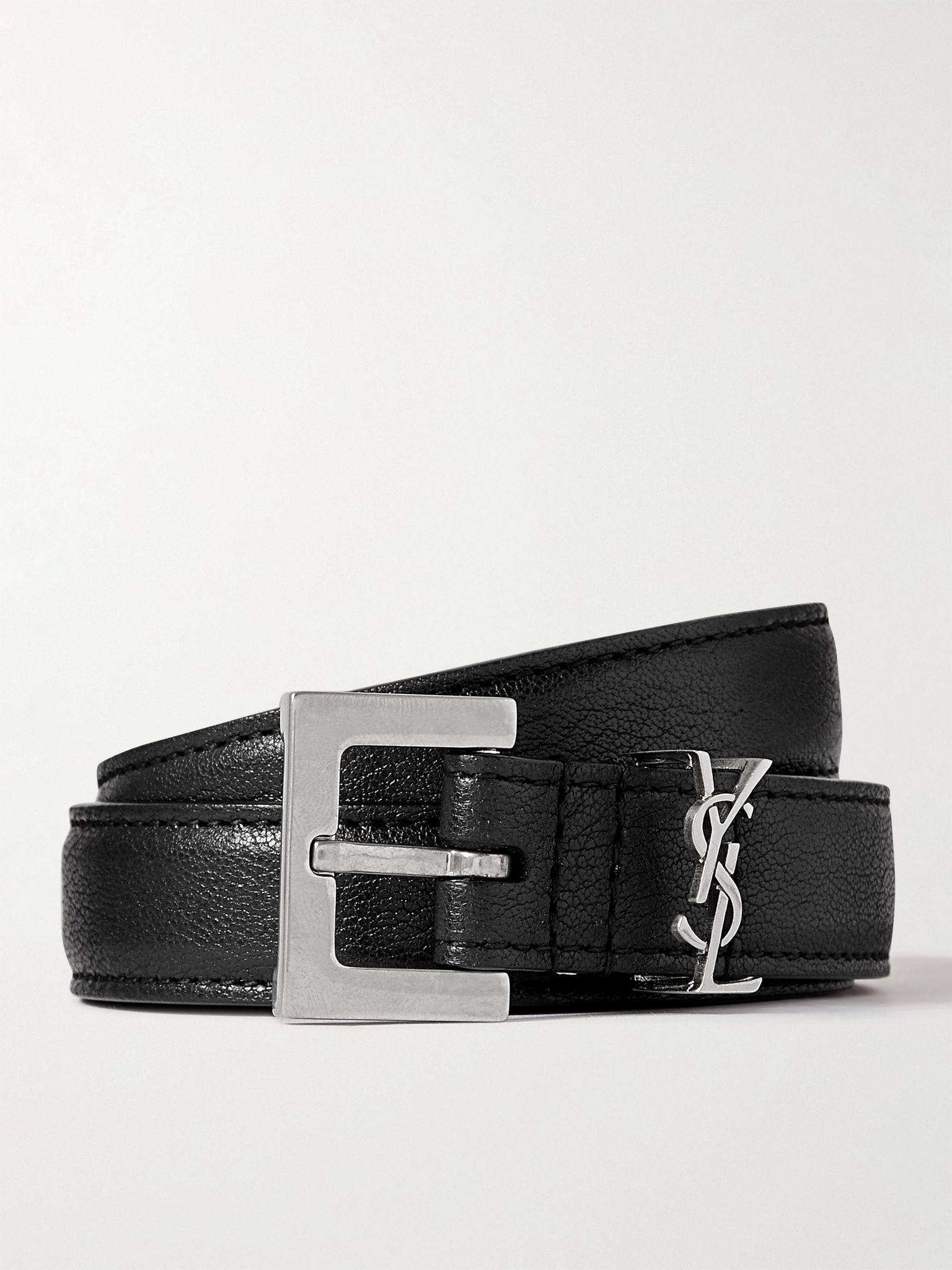 2cm Full-Grain Leather Belt Black - 1