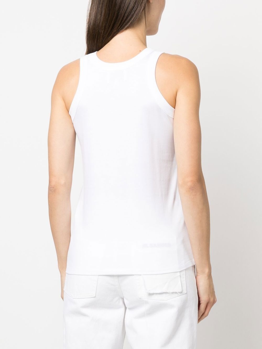 round-neck cotton tank top - 4