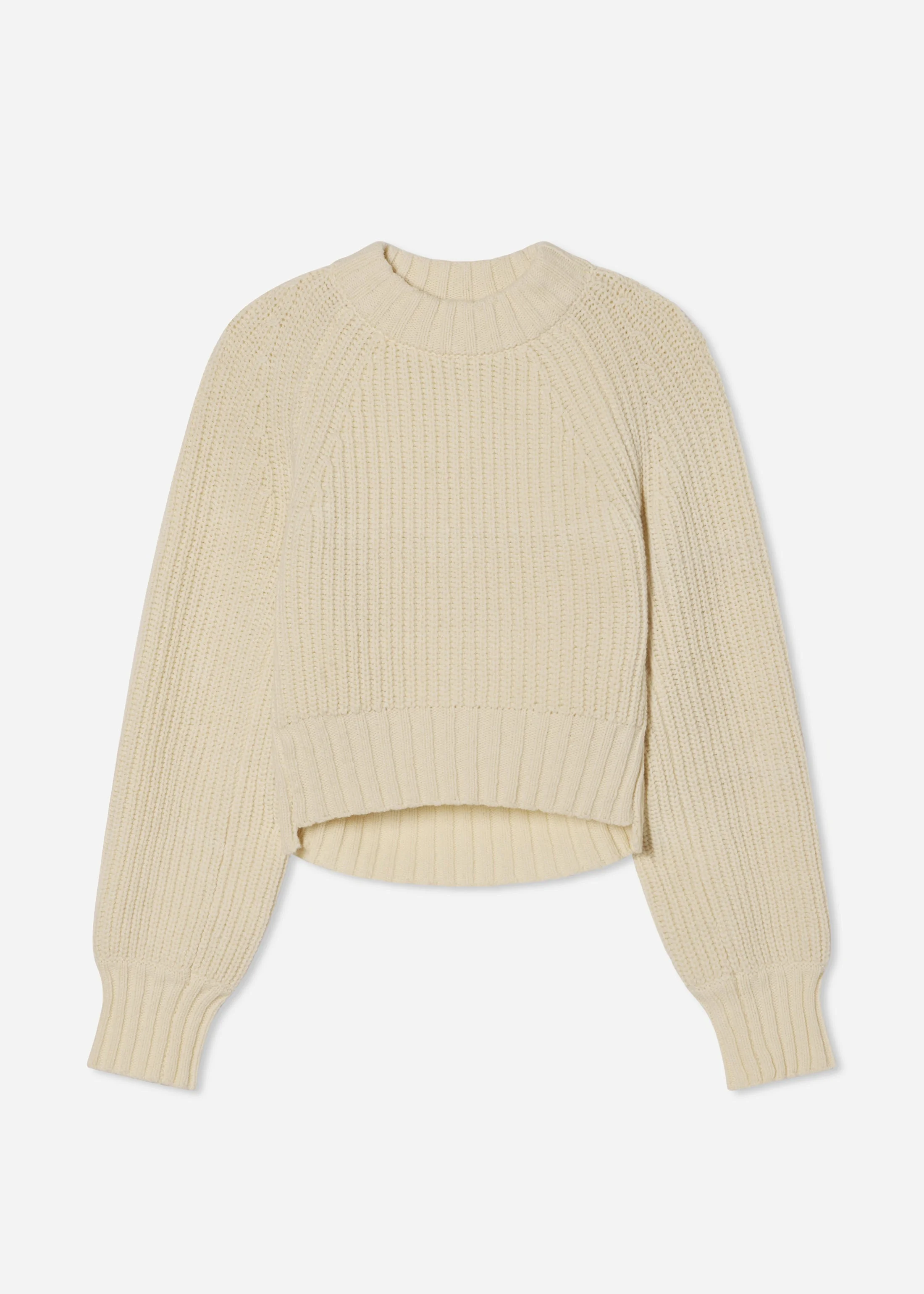 Wool Blend Cropped Sweater - 1