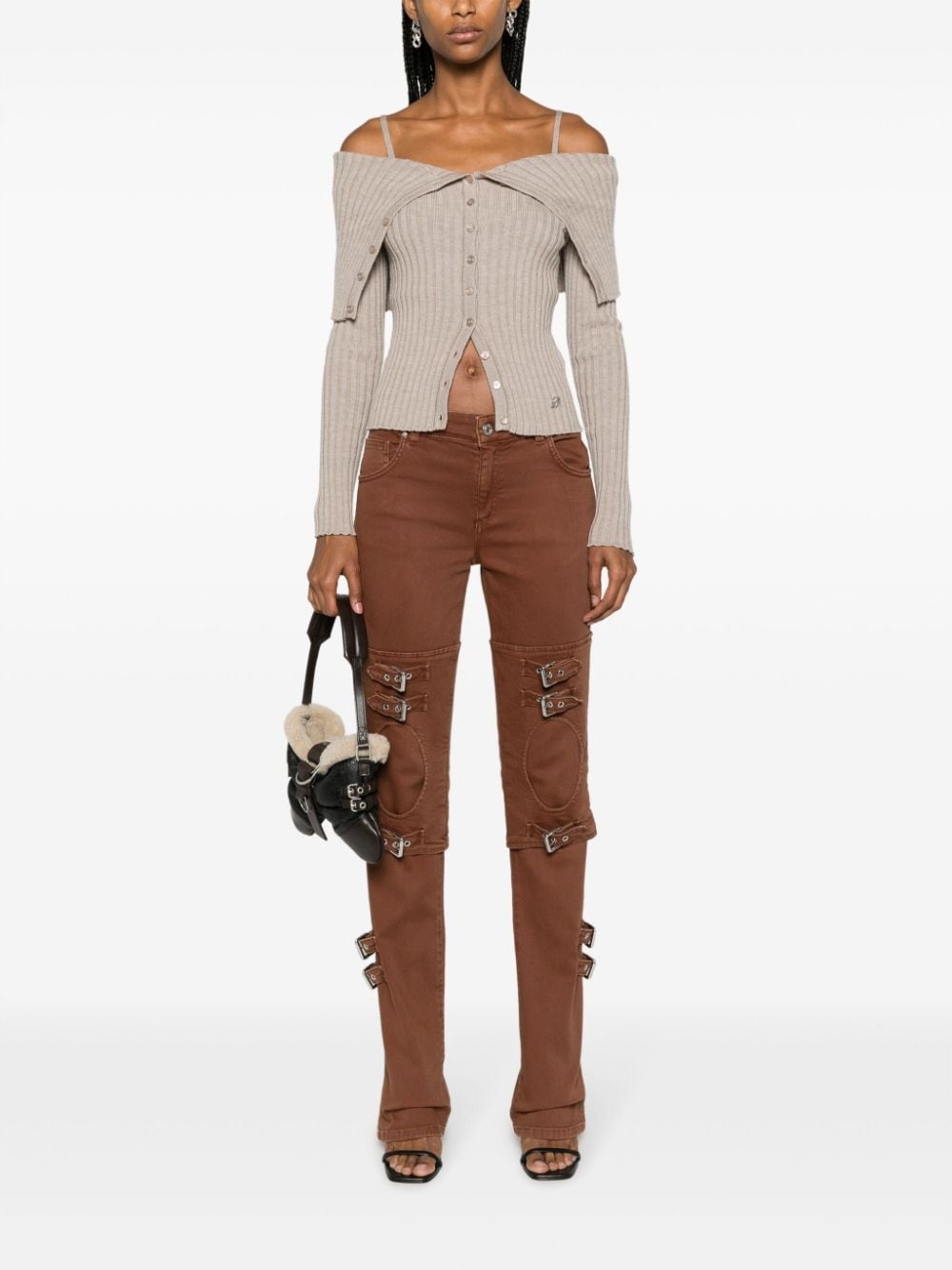 buckle-detail jeans - 2