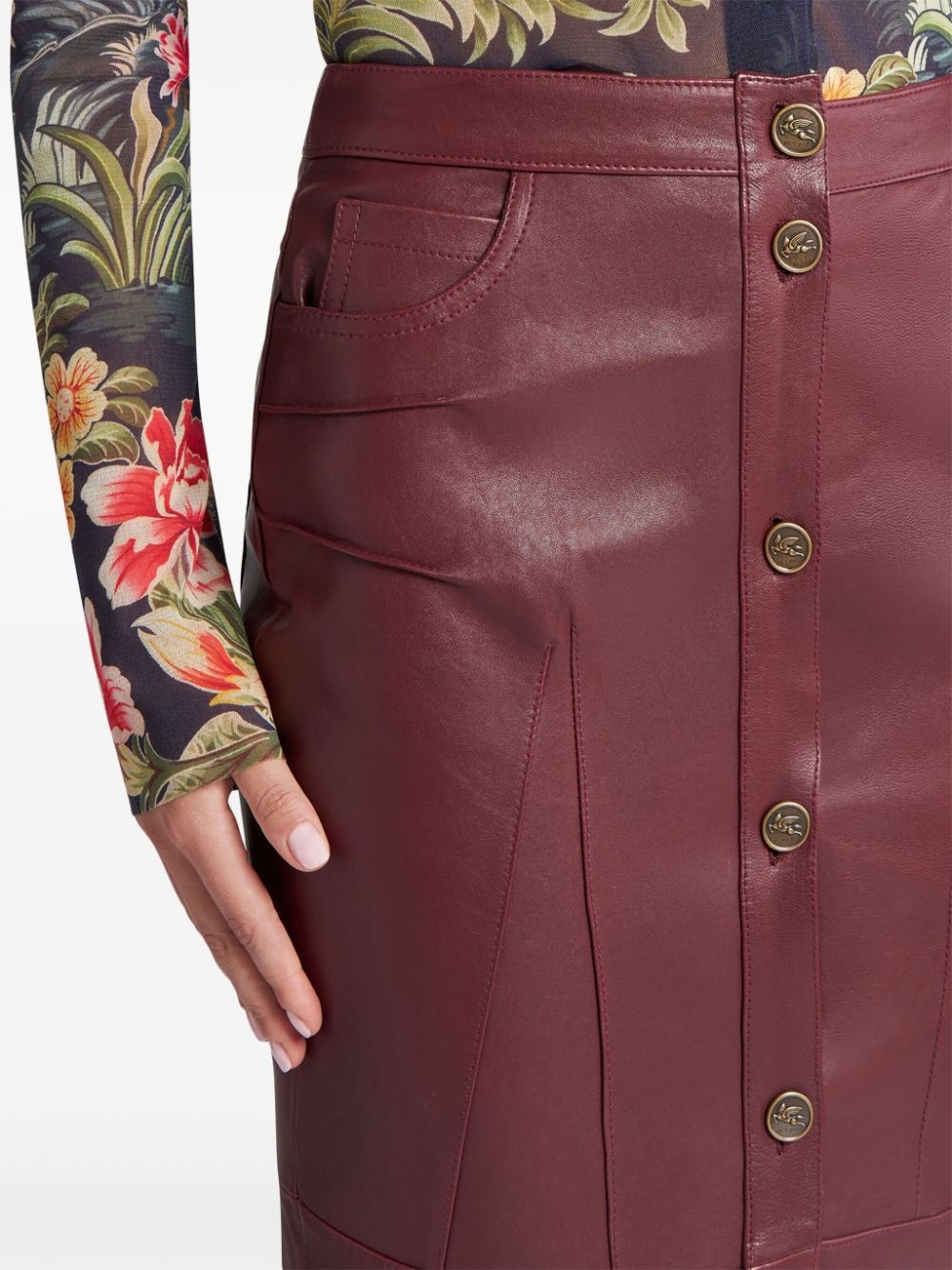 mermaid leather skirt - 5