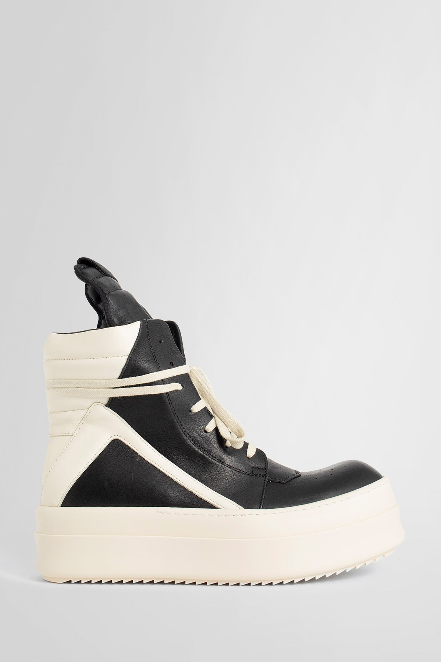 RICK OWENS MAN BLACK&WHITE SNEAKERS - 1