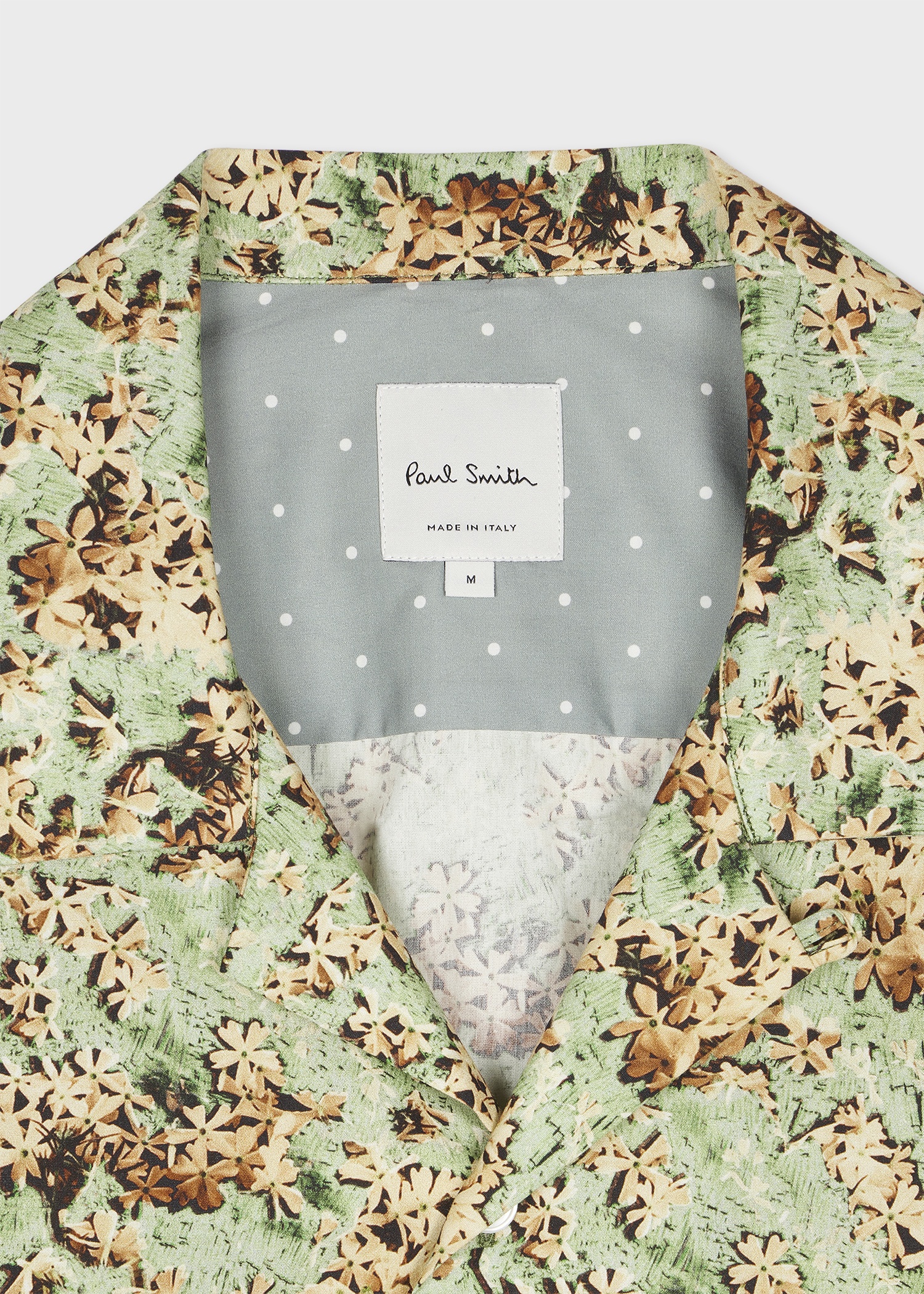 Green Flower Print Short-Sleeve Shirt - 2
