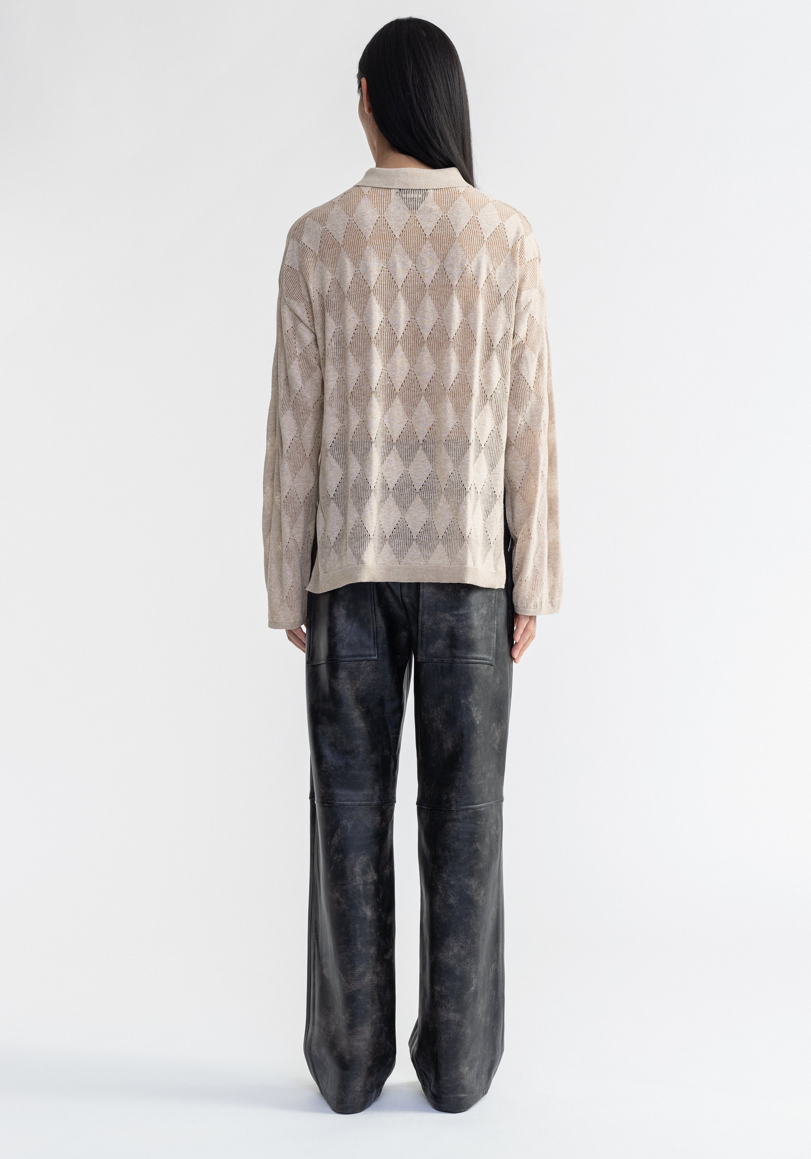 TAMARA
Diamond knit cardigan shirt - 4