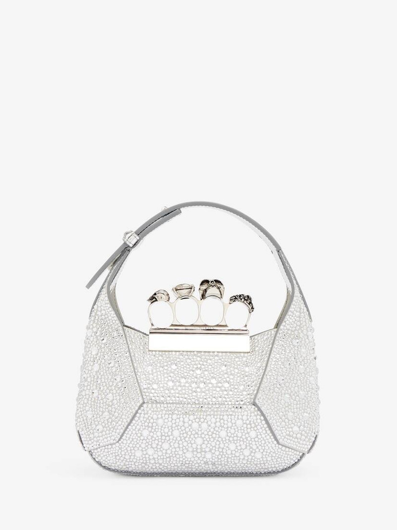 Women's The Jewelled Hobo Mini Bag in Silver 1