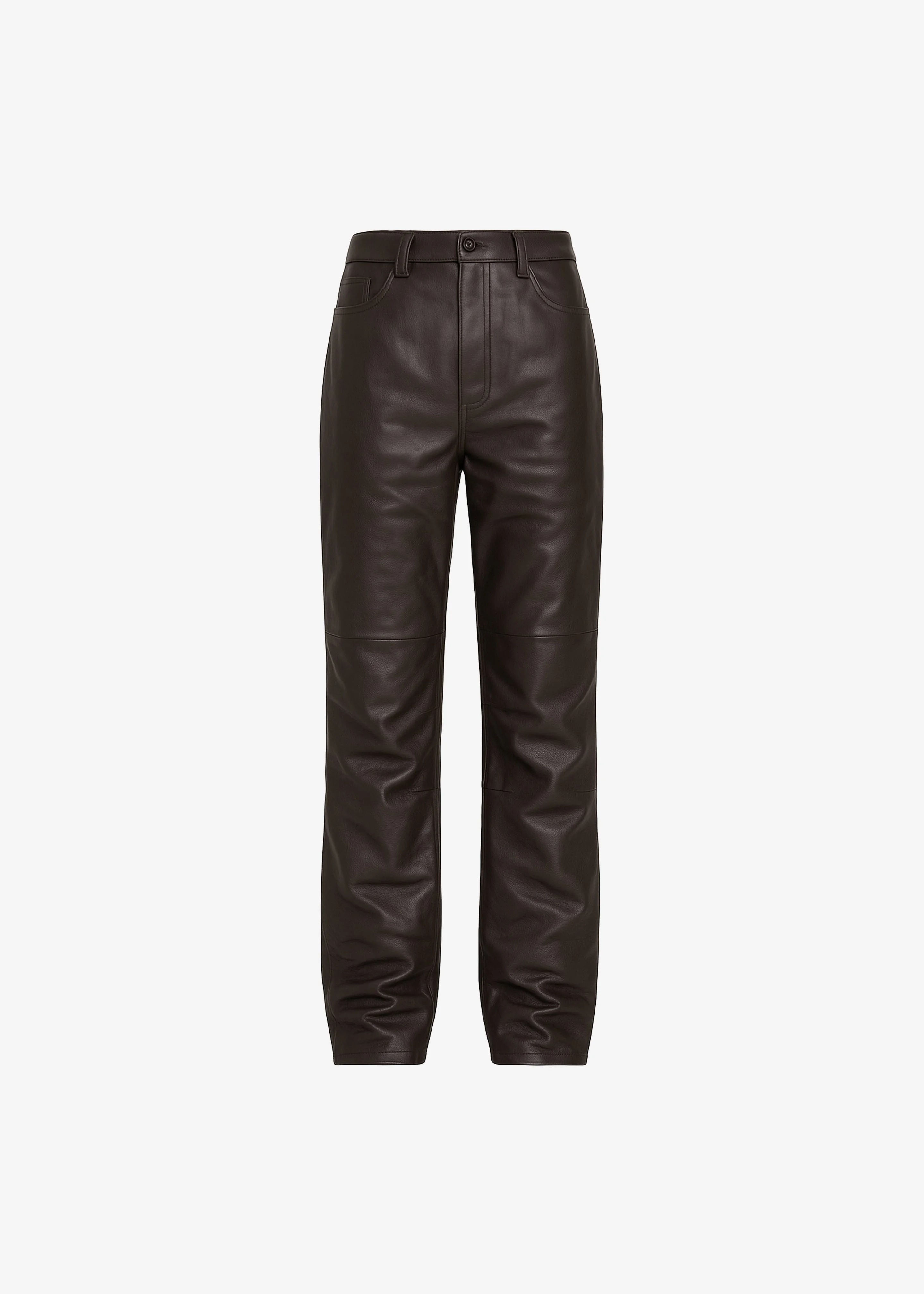 Dalston Leather Pants - Vintage Brown - 1