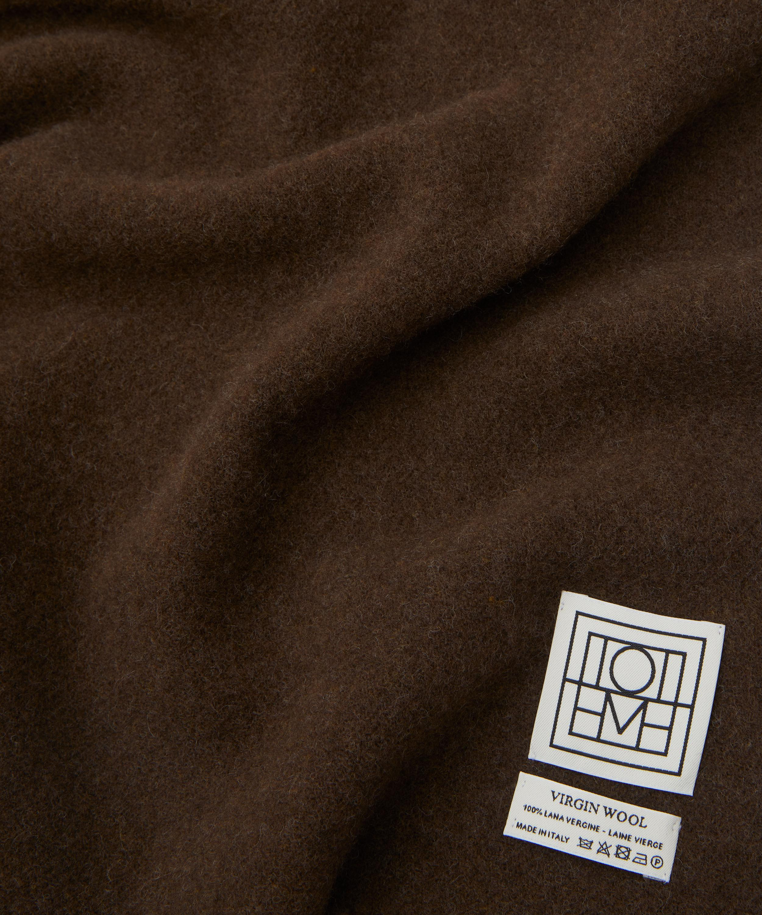 Classic Wool Fringed Scarf - 4