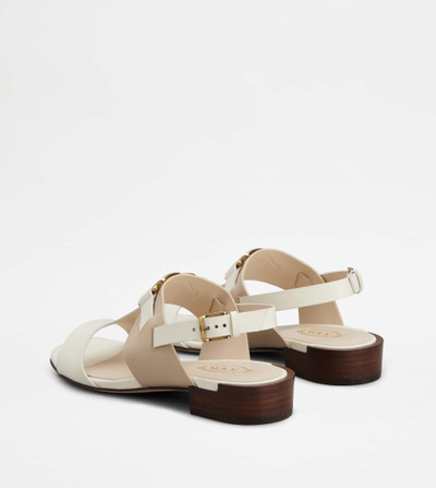 Tod's KATE SANDALS IN LEATHER - OFF WHITE, BEIGE outlook