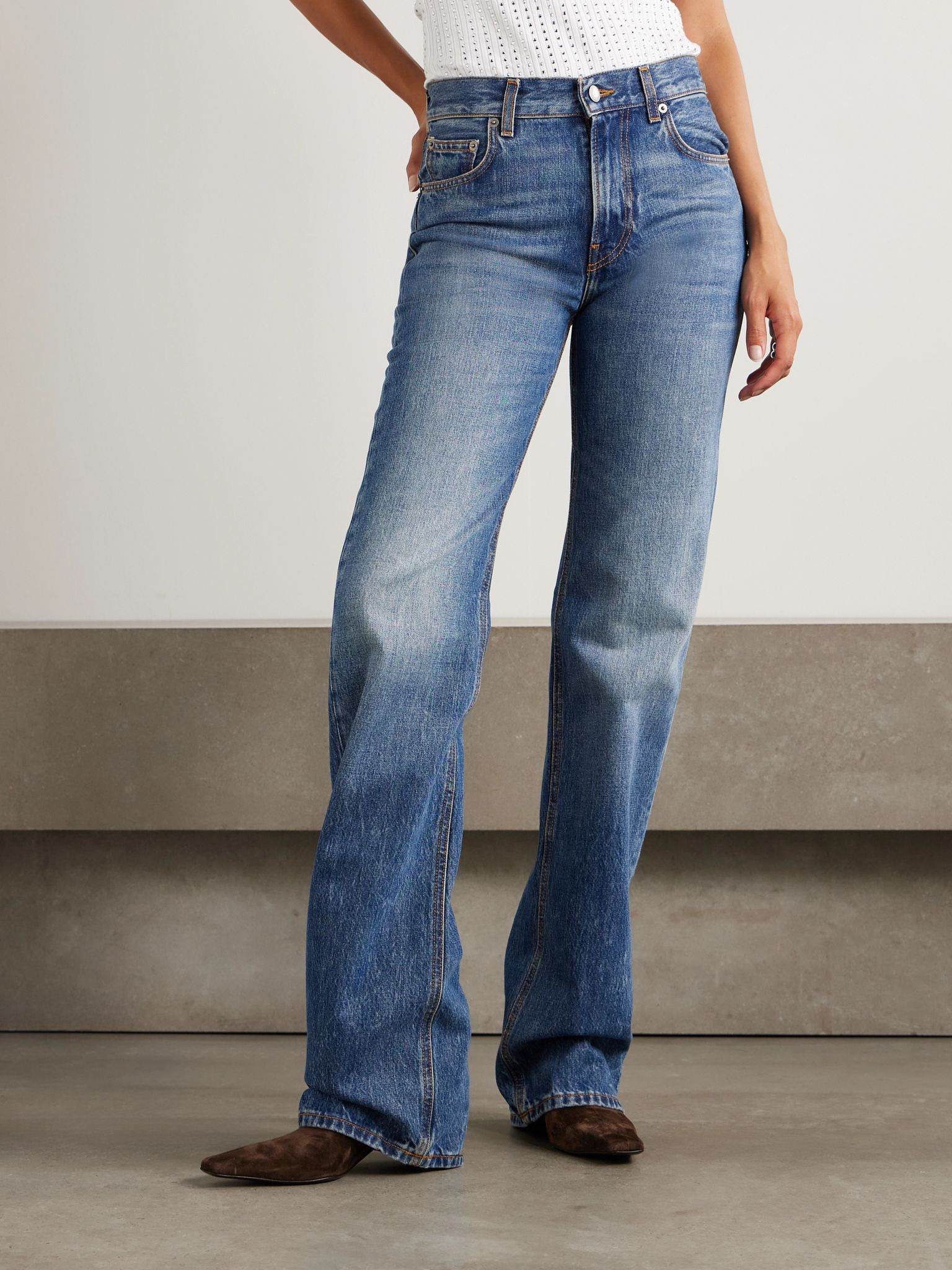 Star high-rise straight-leg jeans Mid denim - 3