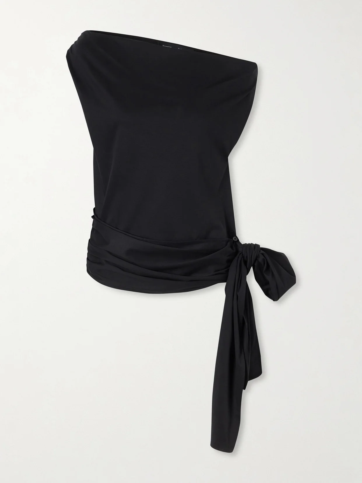 Zafira Bow-detail Cotton-jersey Blouse - 1