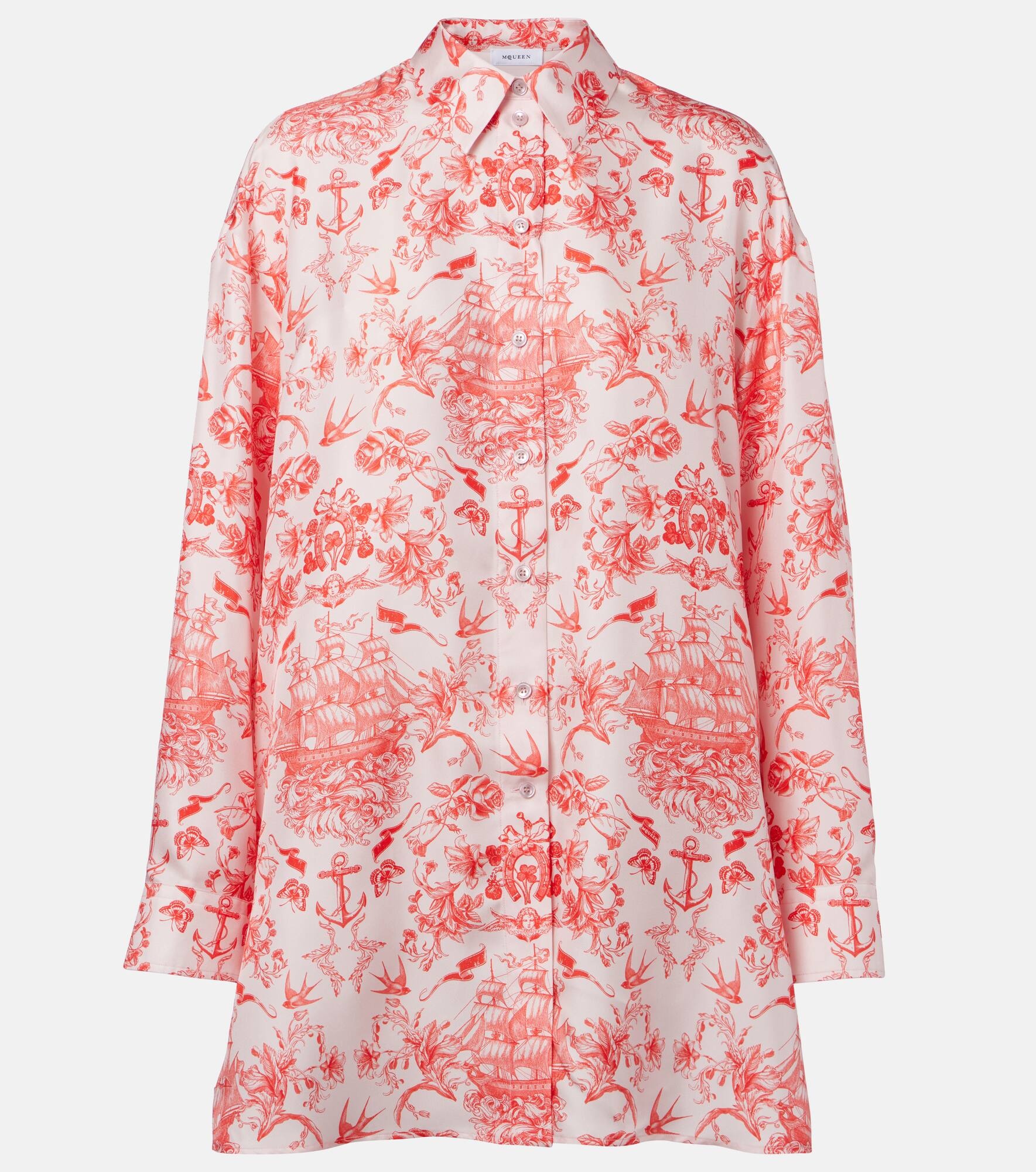 Printed silk shirt - 1