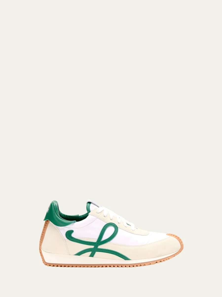 Men's Flow Runner 2.0 Nylon and Suede Sneakers - 1