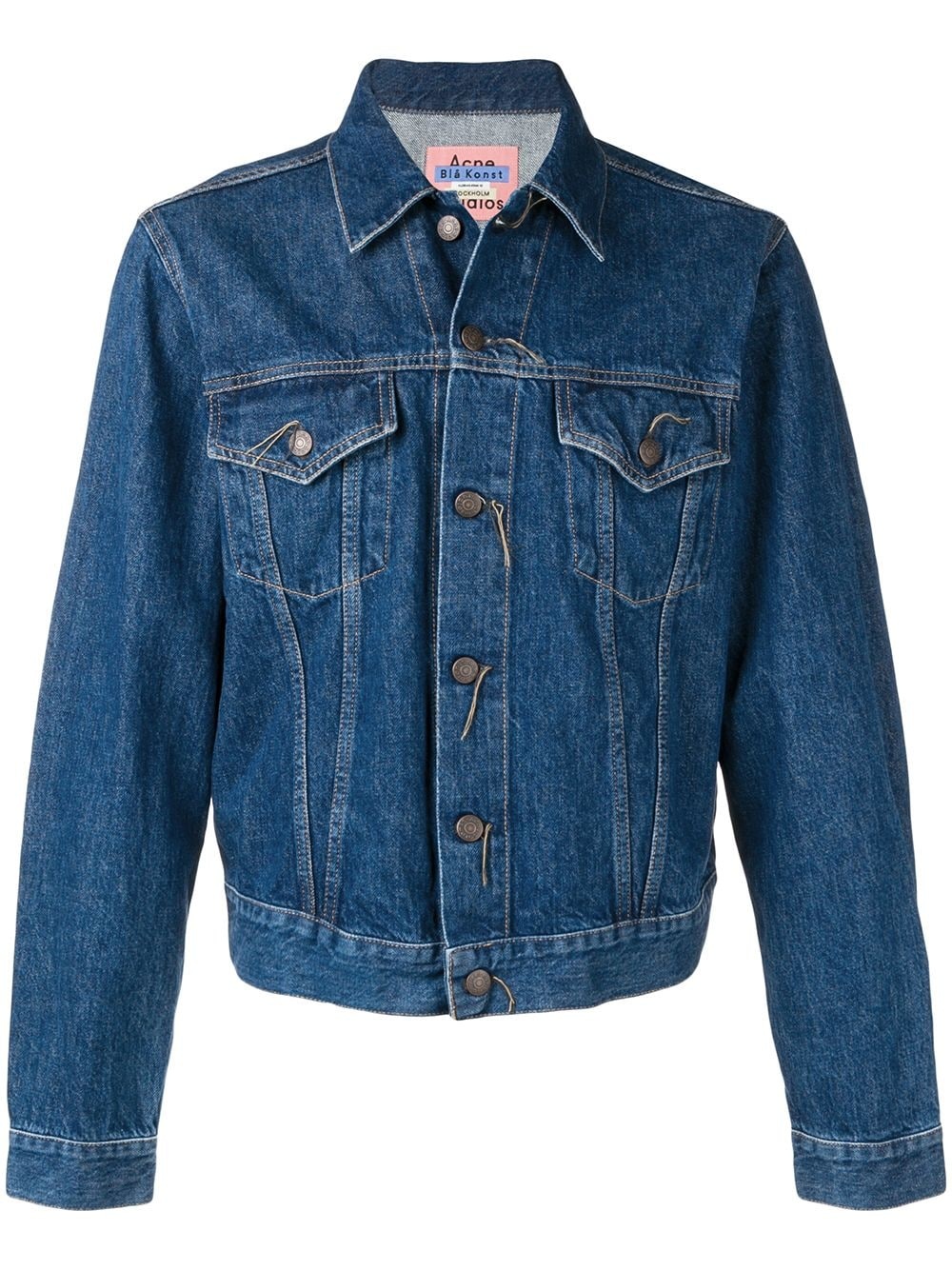 slim-fit denim jacket - 1