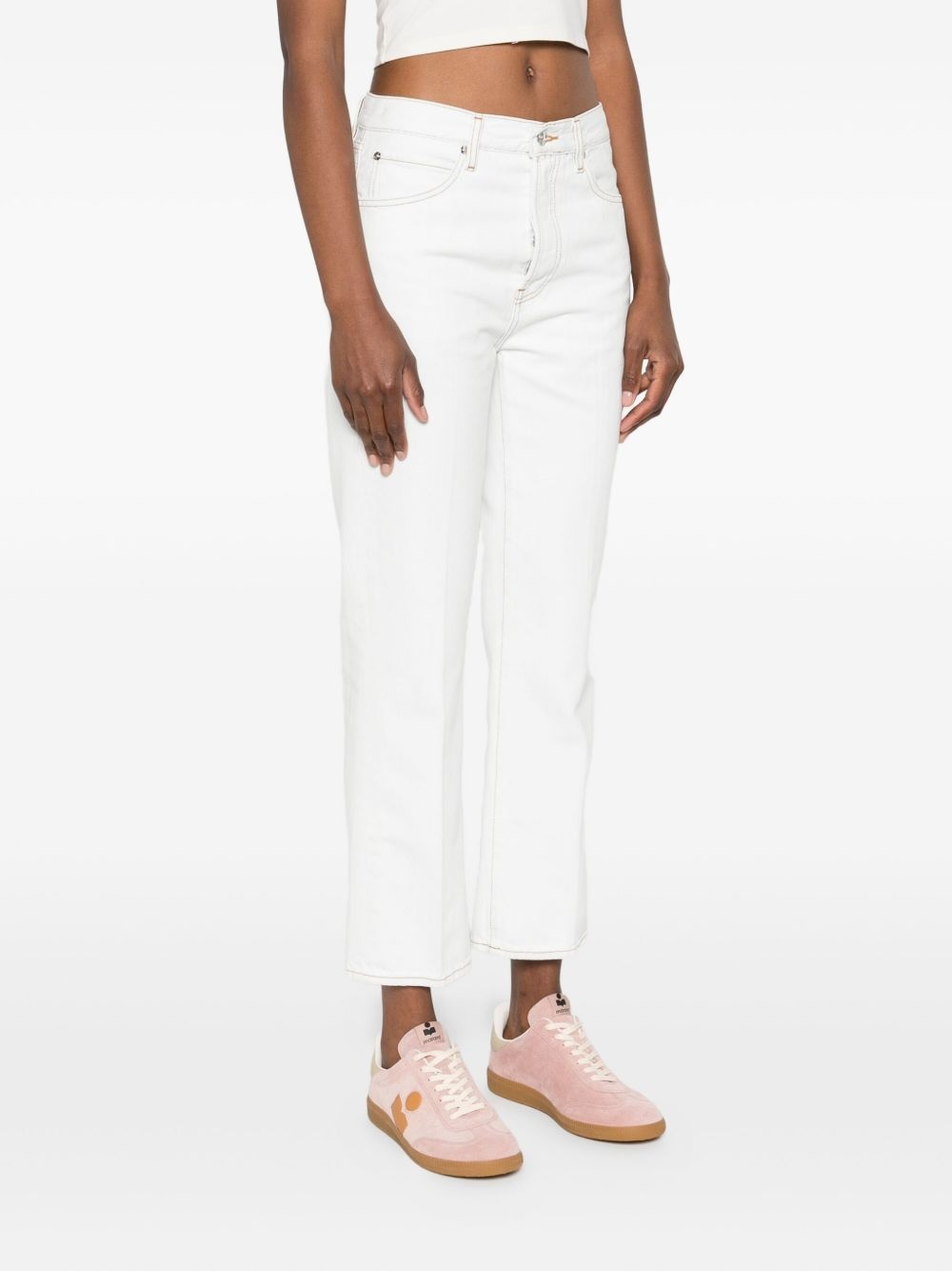 contrast-stitching jeans - 3