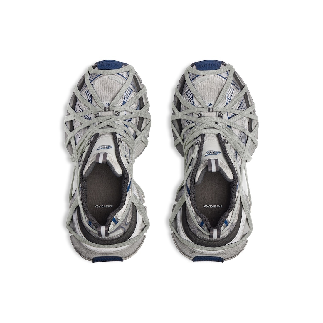 Men's 3xl Extreme Lace Sneaker in White/grey/navy - 6