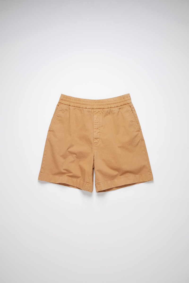 Cotton twill shorts - Camel brown 1