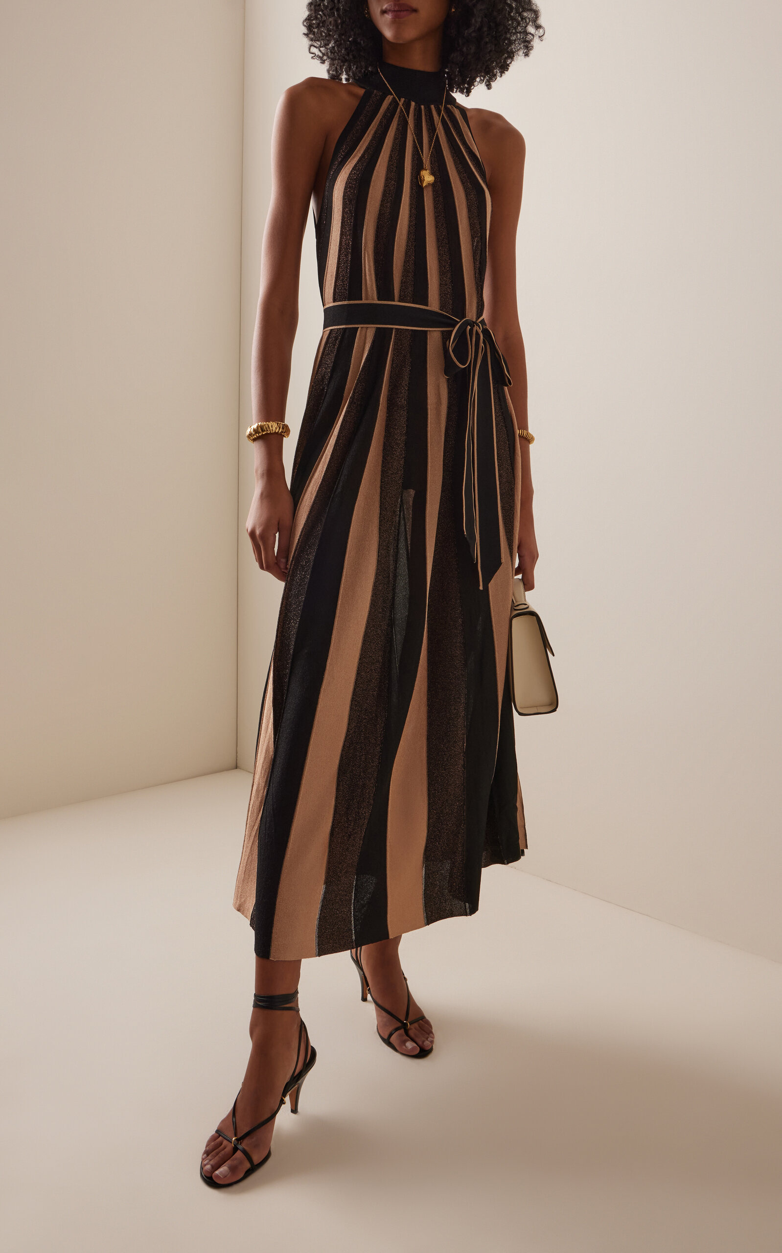 Hypnotic Metallic-Striped Knit Midi Dress multi - 3