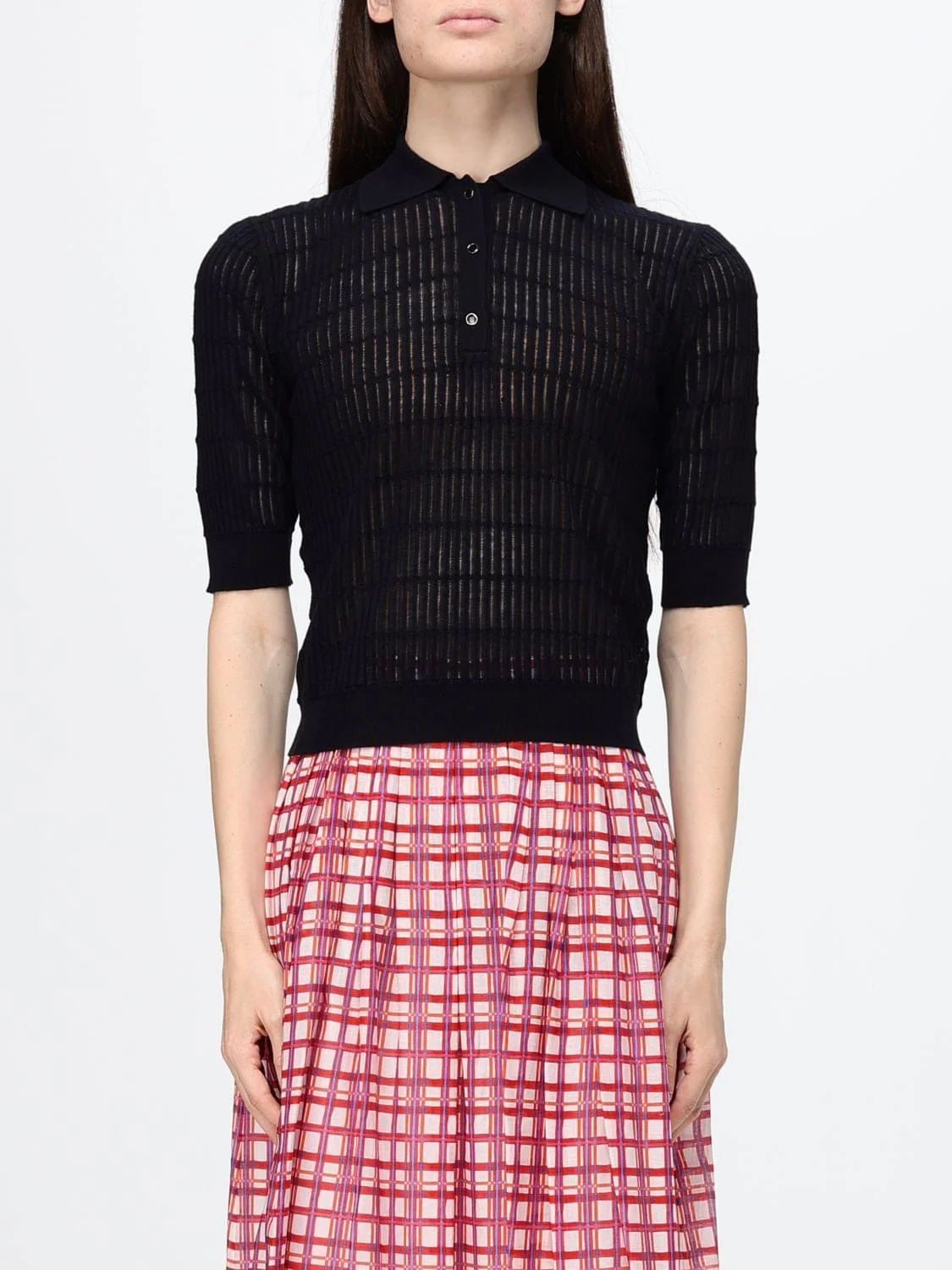 Max Mara Studio Women Wool And Silk Knit Polo Max Mara Studio - 1