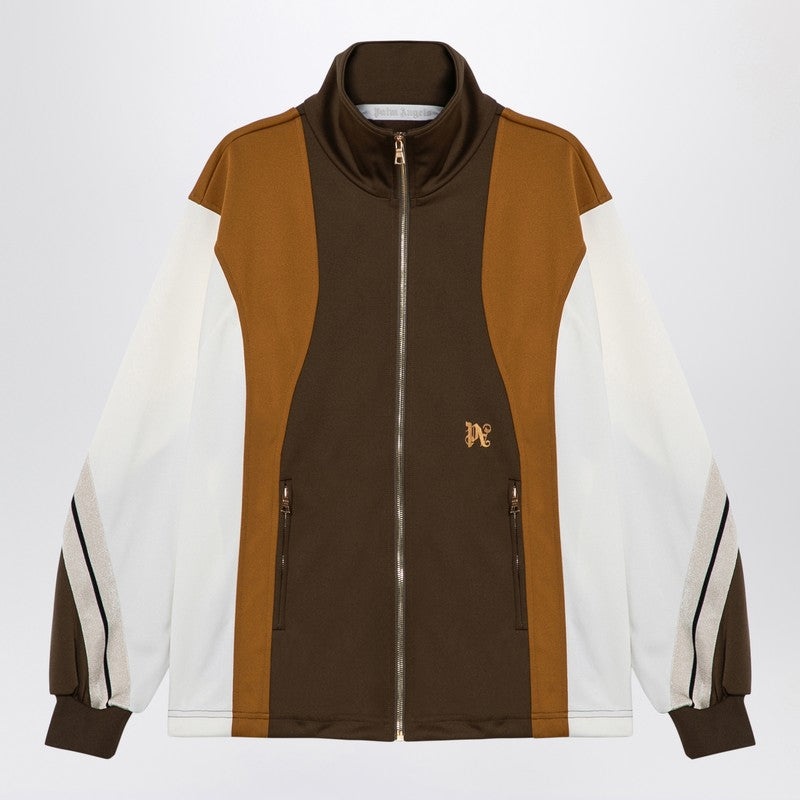 SWEATSHIRT OVER COLOUR-BLOCK BROWN/OCHRE - 1