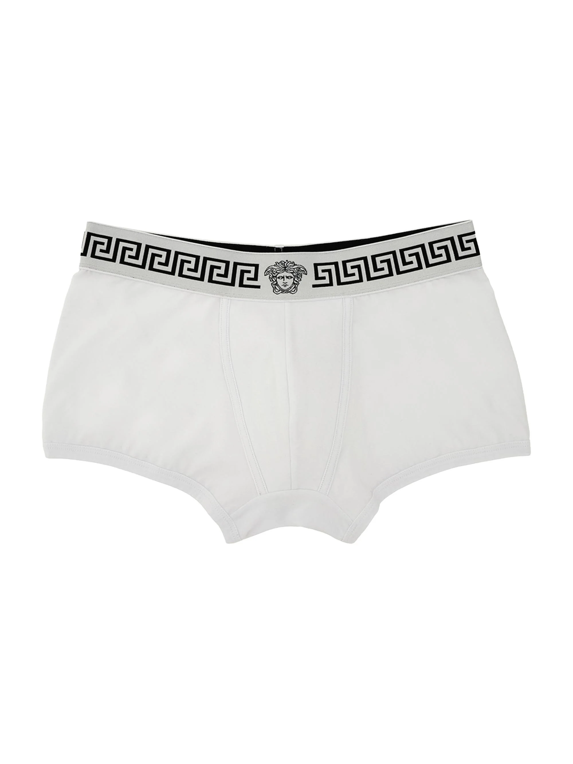 Men's Greca Medusa Head Stretch-Cotton Trunk Brief - Optical White - 1
