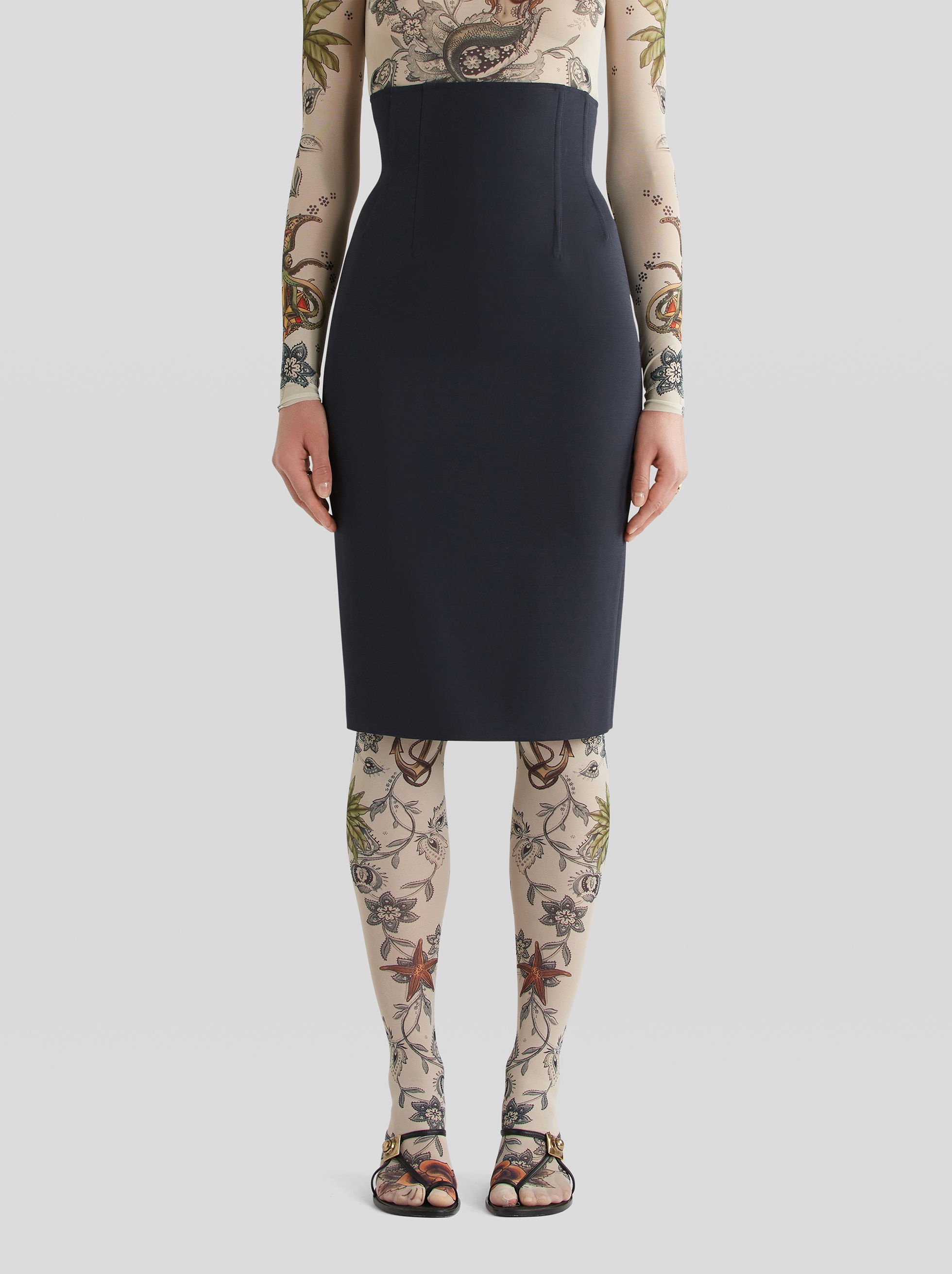 HIGH WAIST MIDI SKIRT - 2