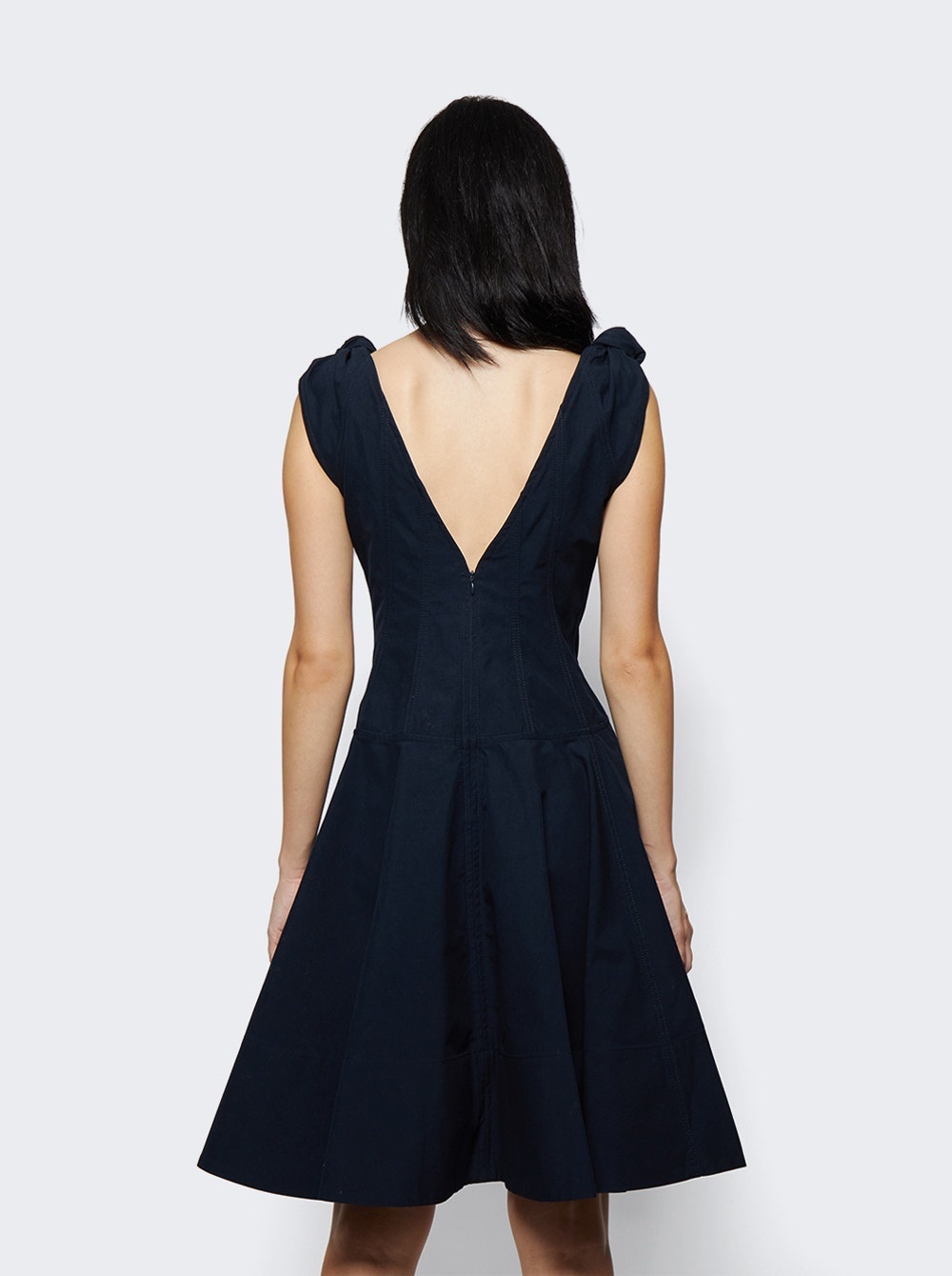 Bottega Veneta Compact Cotton Dress Abyss | thewebster