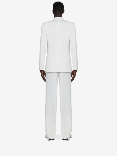 Alexander McQueen Men's Wide Leg Trousers in Soft White outlook