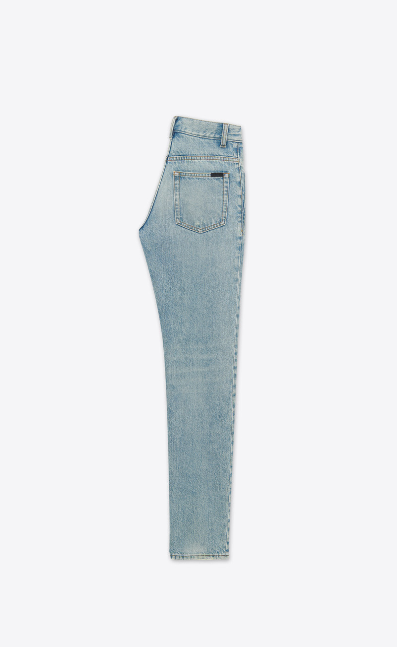 SAINT LAURENT cindy jeans in dark summer blue denim outlook