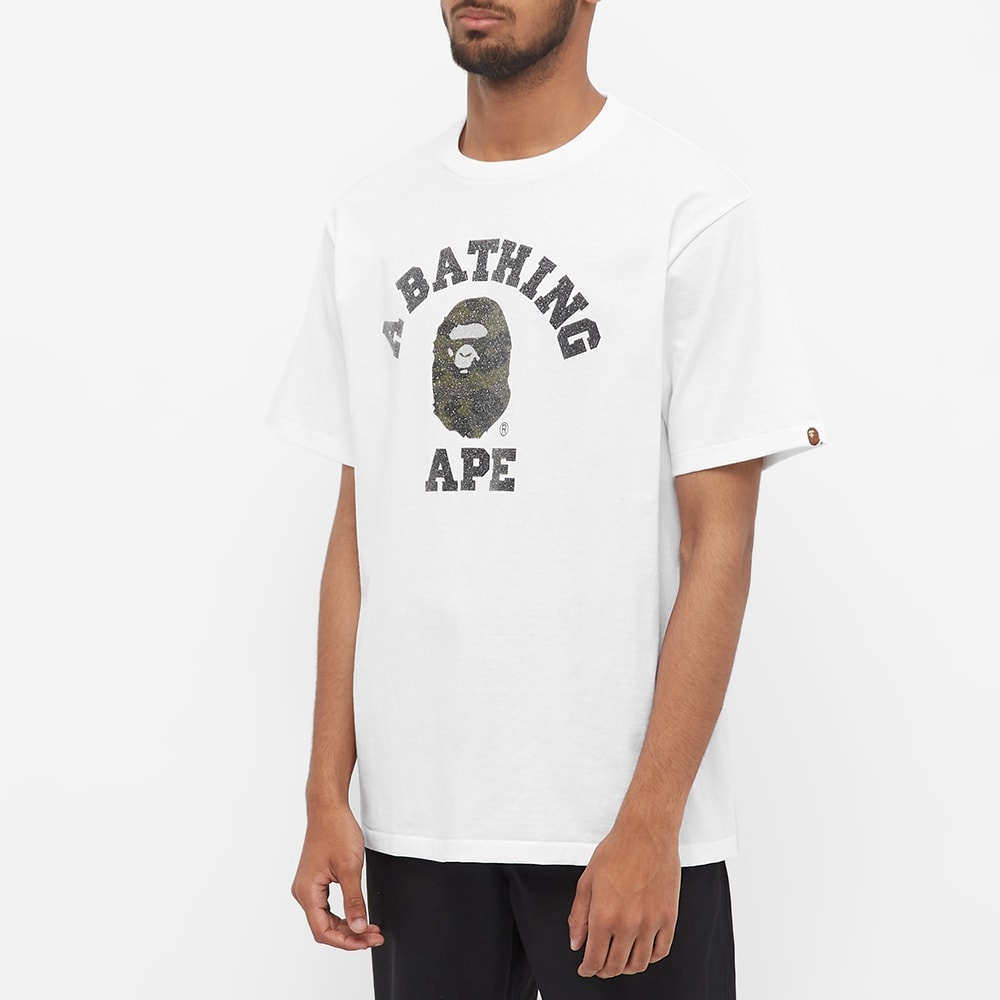 A Bathing Ape Glass Beads 1st Camo College Tee - 5