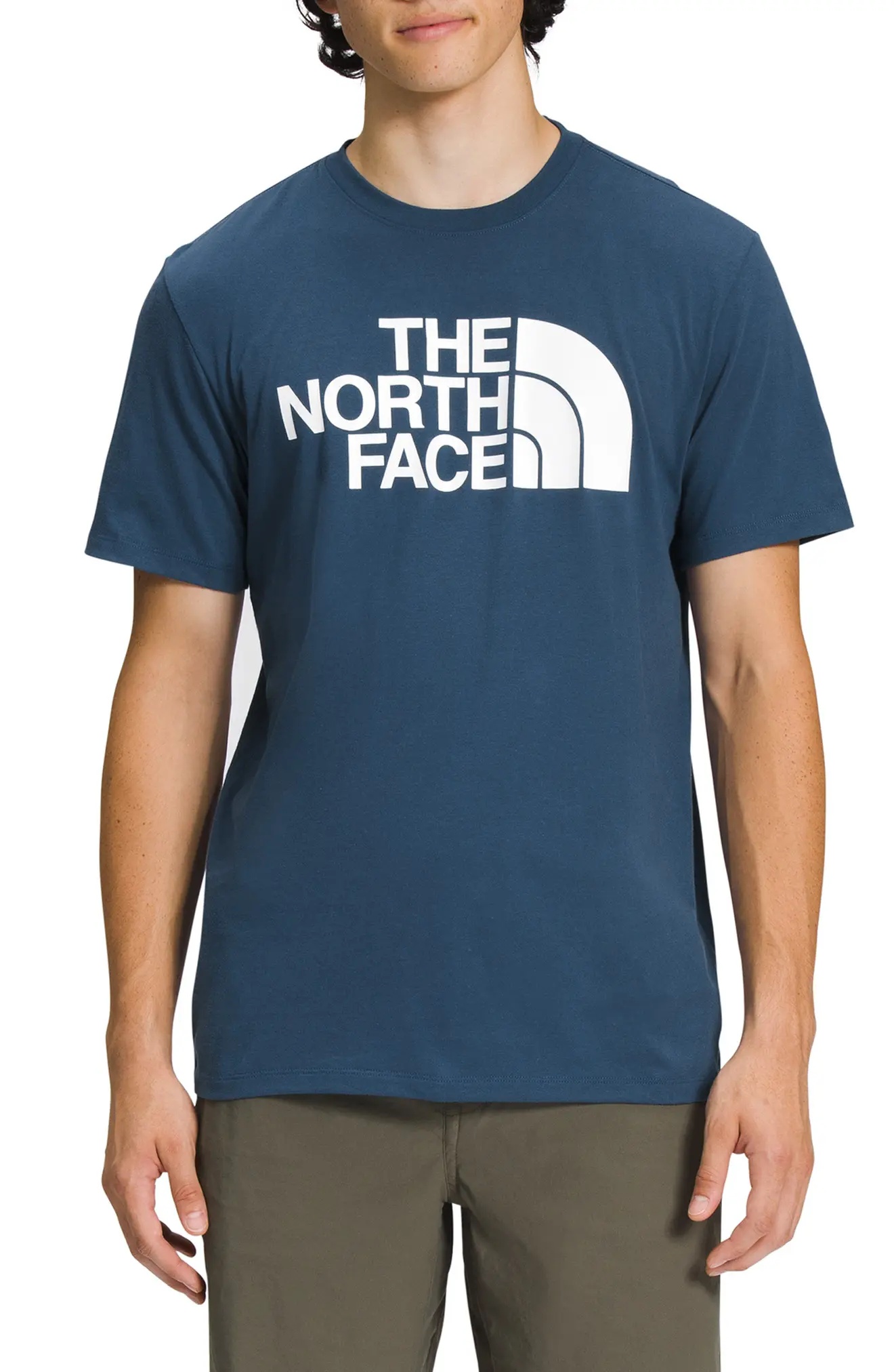 Half Dome Logo Graphic T-Shirt in Shady Blue/Tnf White - 1