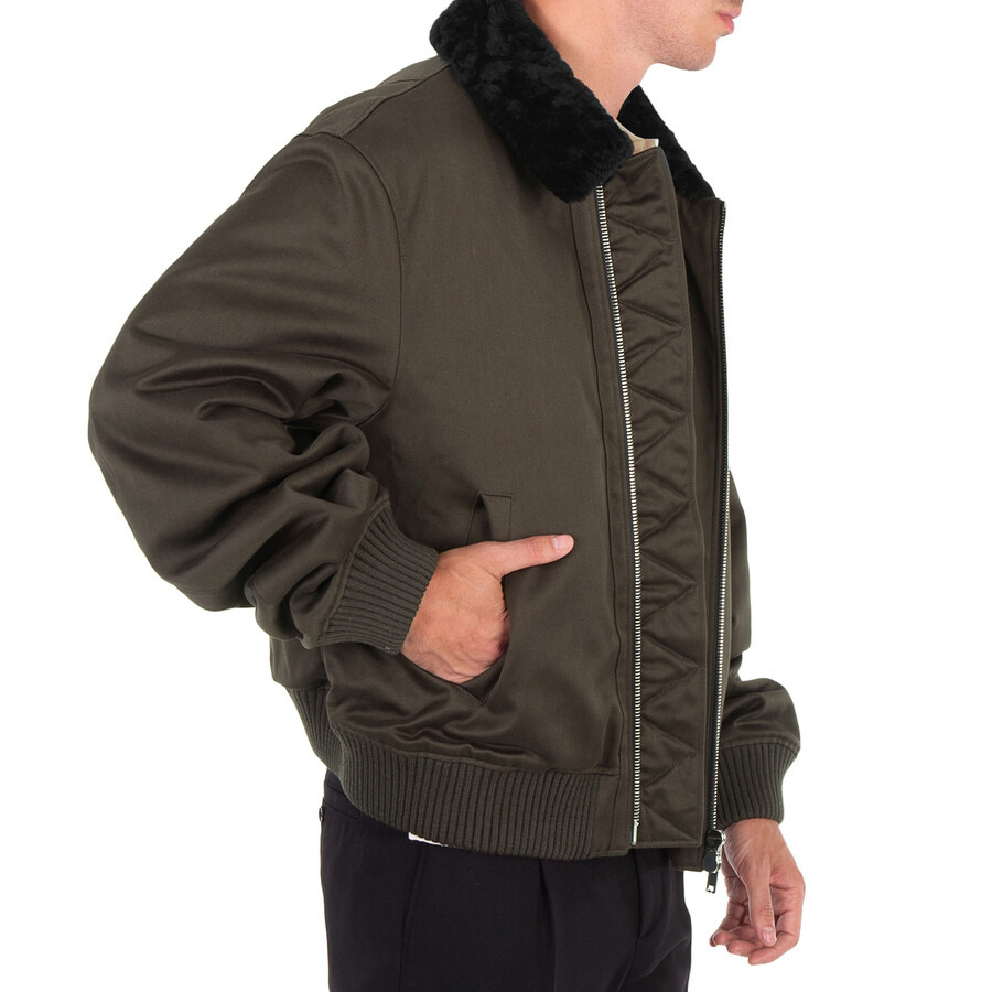 Burberry Zipped Shearling-Collar Bomber Jacket - 2