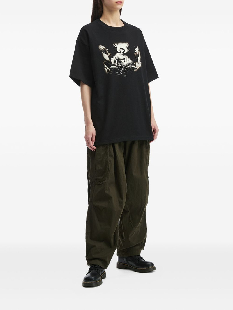 Y's graphic-print cotton T-shirt outlook