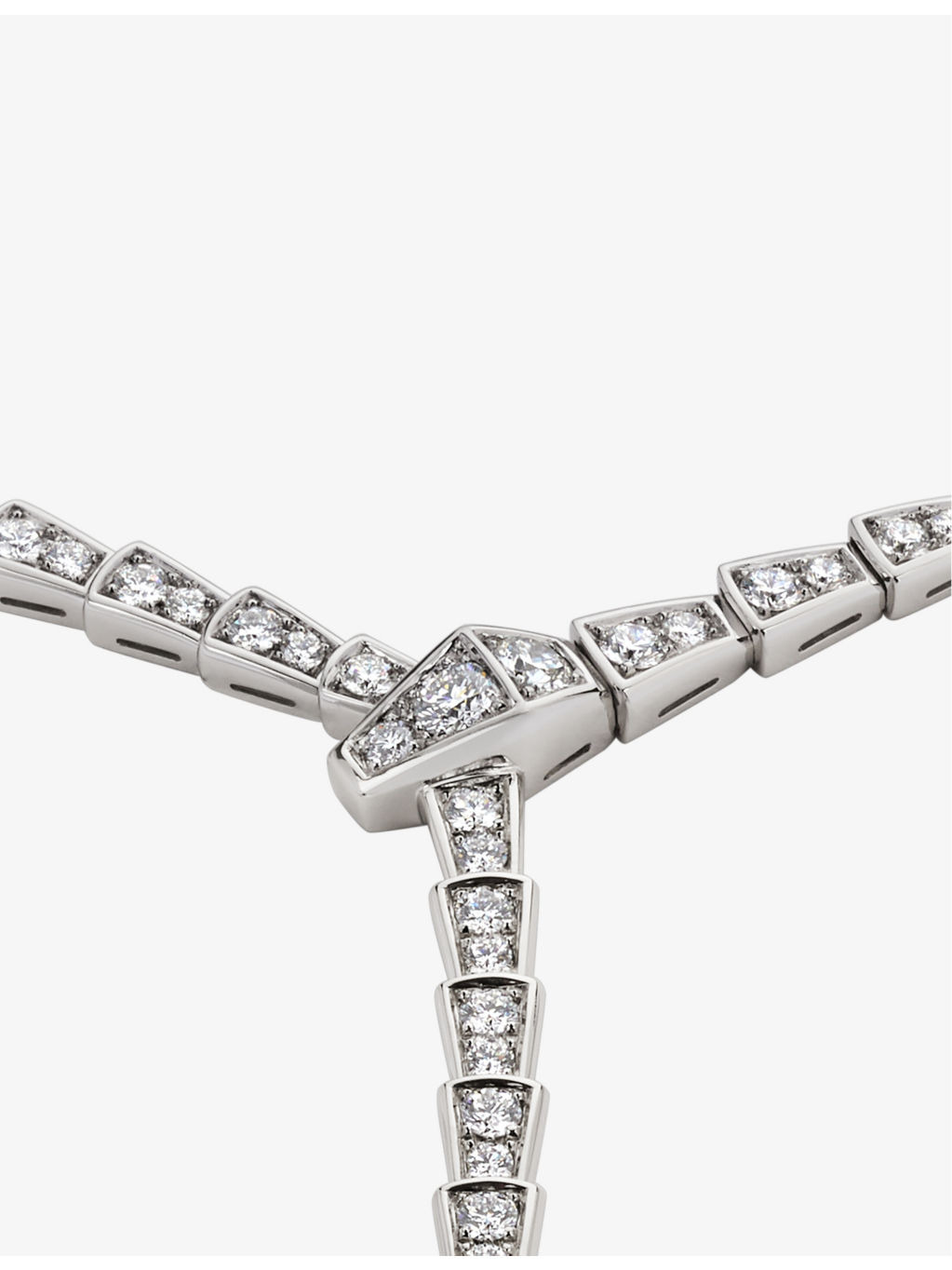 Serpenti Viper 18ct white-gold and 8.21ct diamond necklace - 3