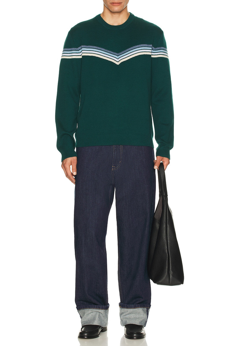 Marine Layer Chevron Varsity Crew Sweater outlook