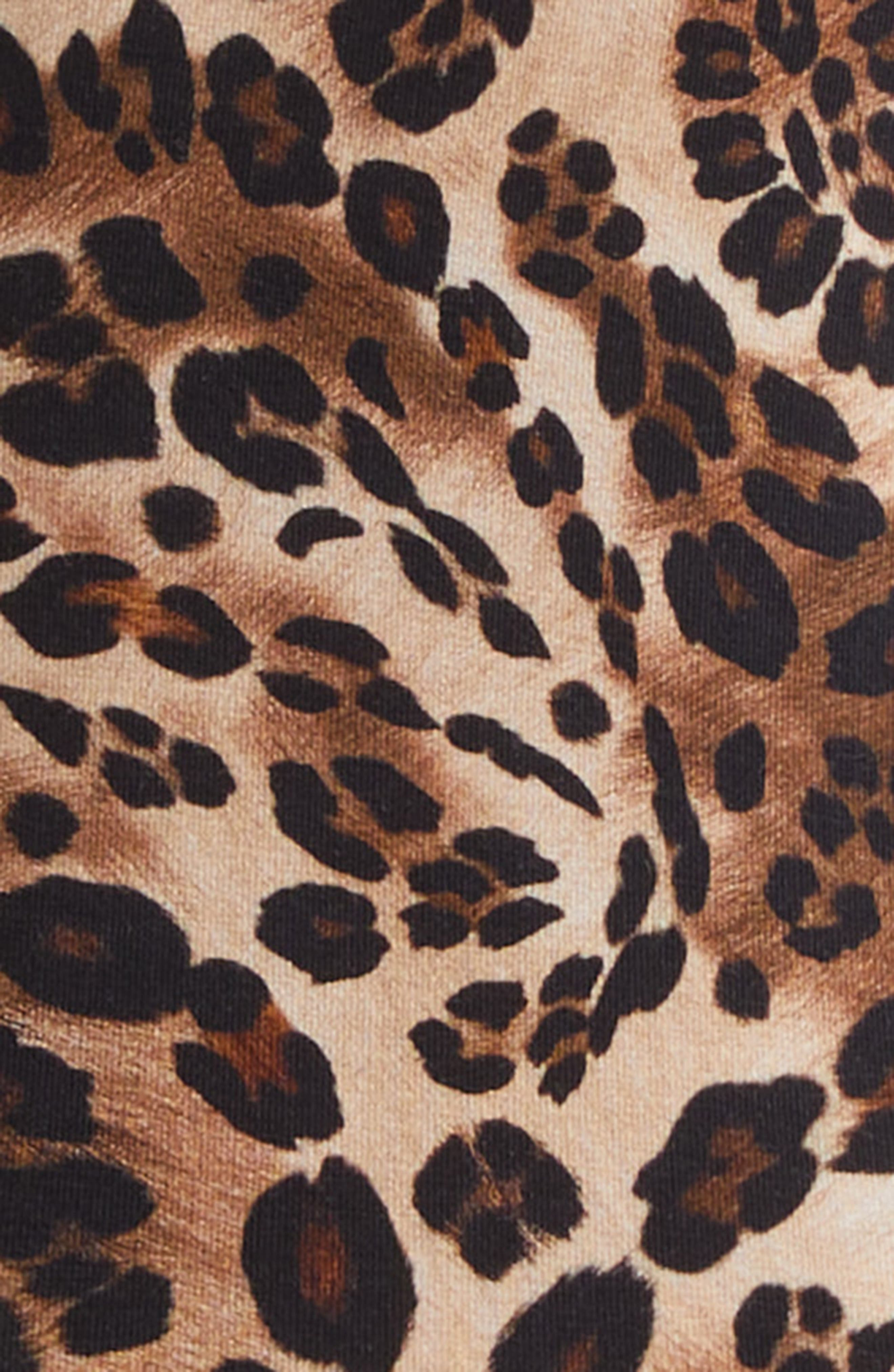 L'AGENCE Ressi Leopard Print Short Sleeve Top in Cinnamon Sw Paisley Leopard at Nordstrom - 6
