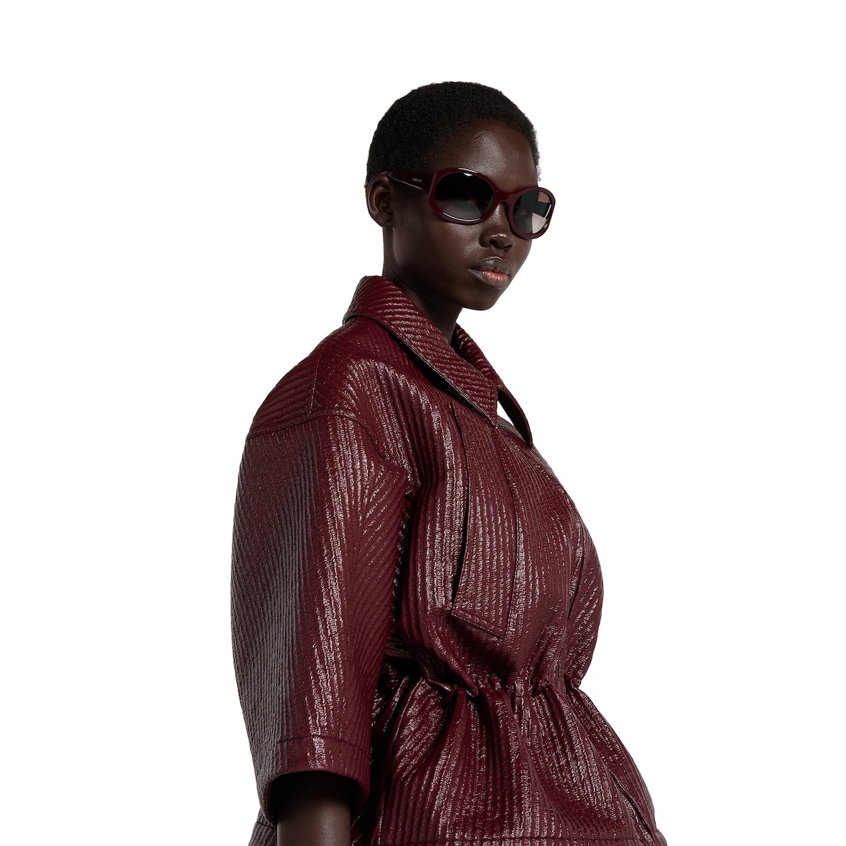 Diagonal wool short sleeve jacket - 5