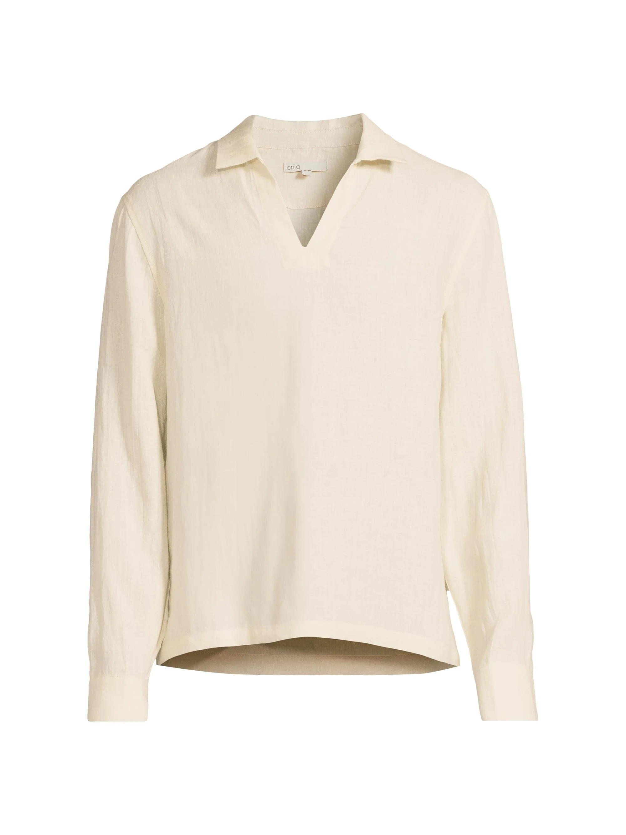 Men's Linen Long-Sleeve Shirt - Natural - 1