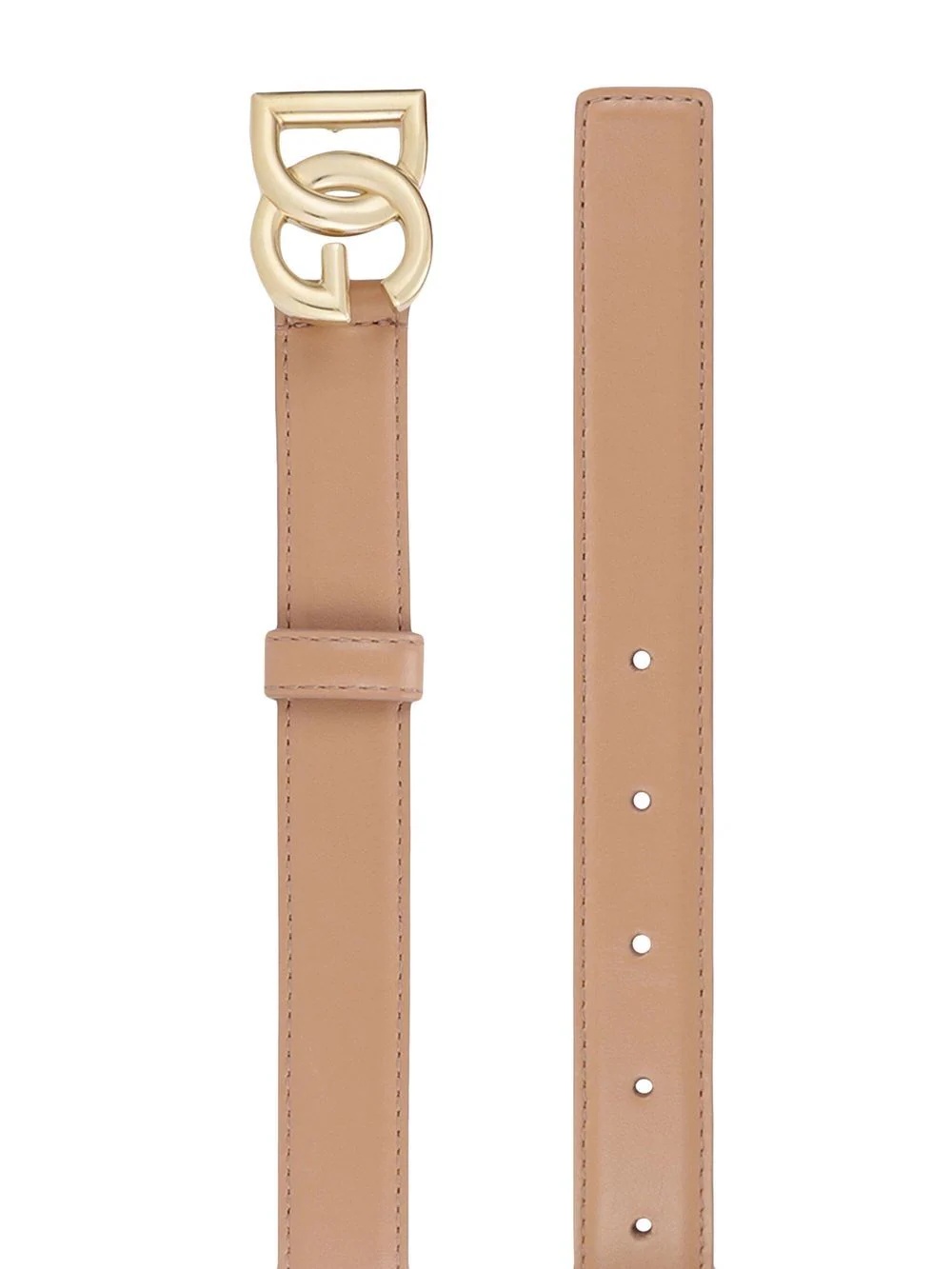 DG logo-buckle leather belt - 2