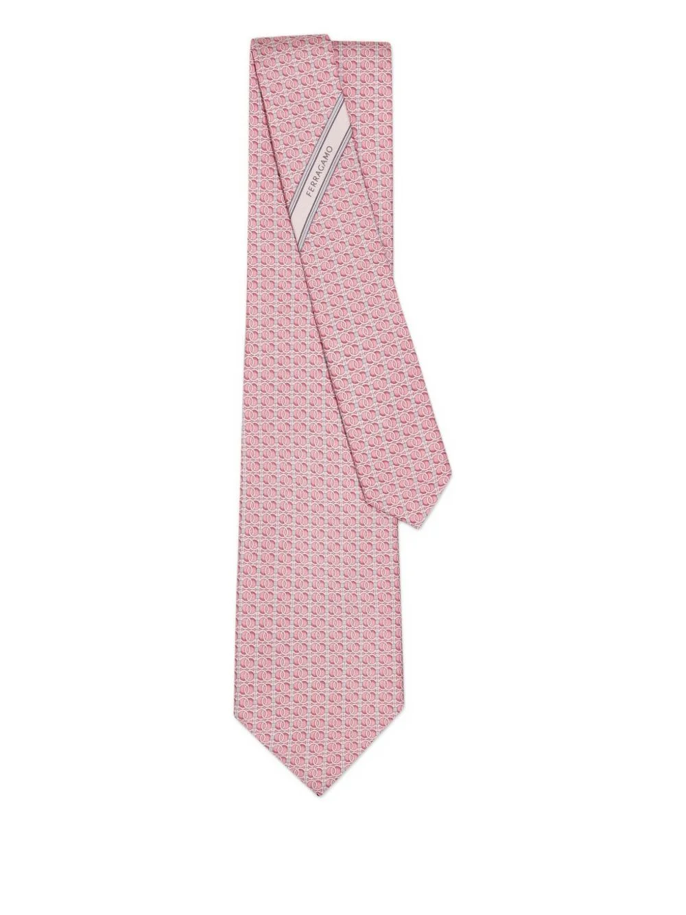 gancini-print silk tie - 1