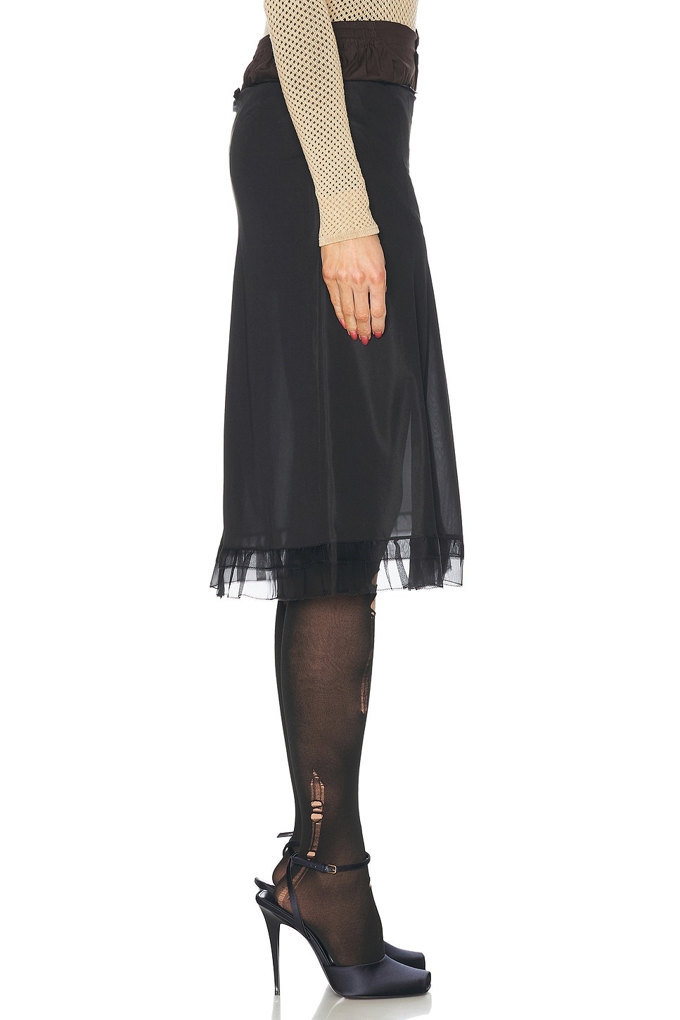 Sheer Midi Skirt - 3