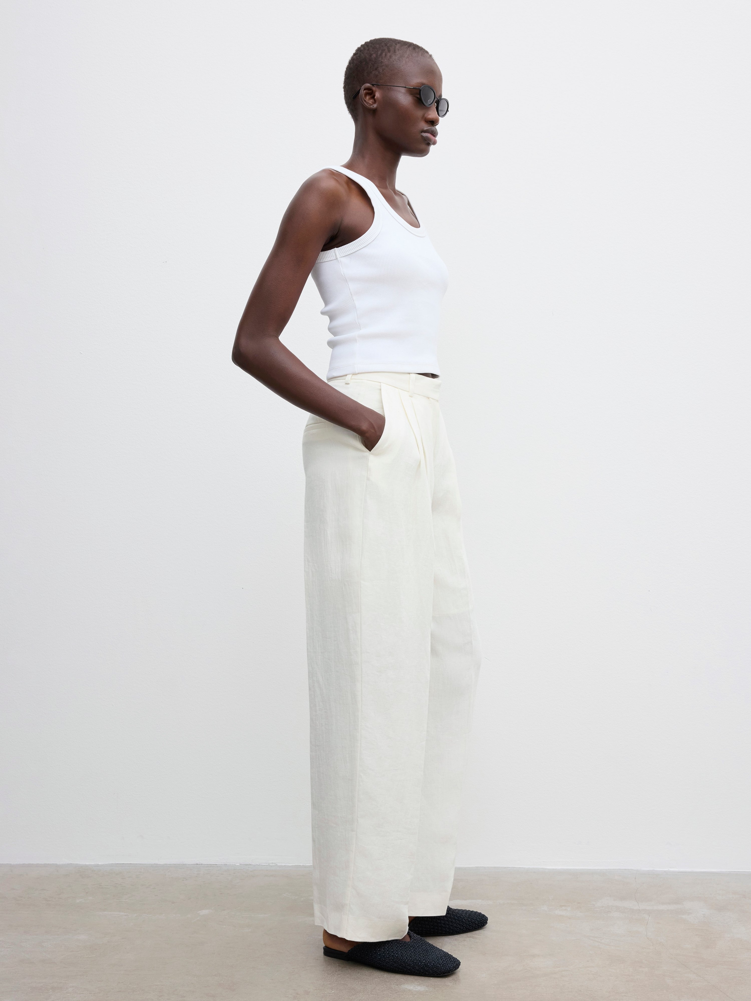 Wide suit trousers - 4