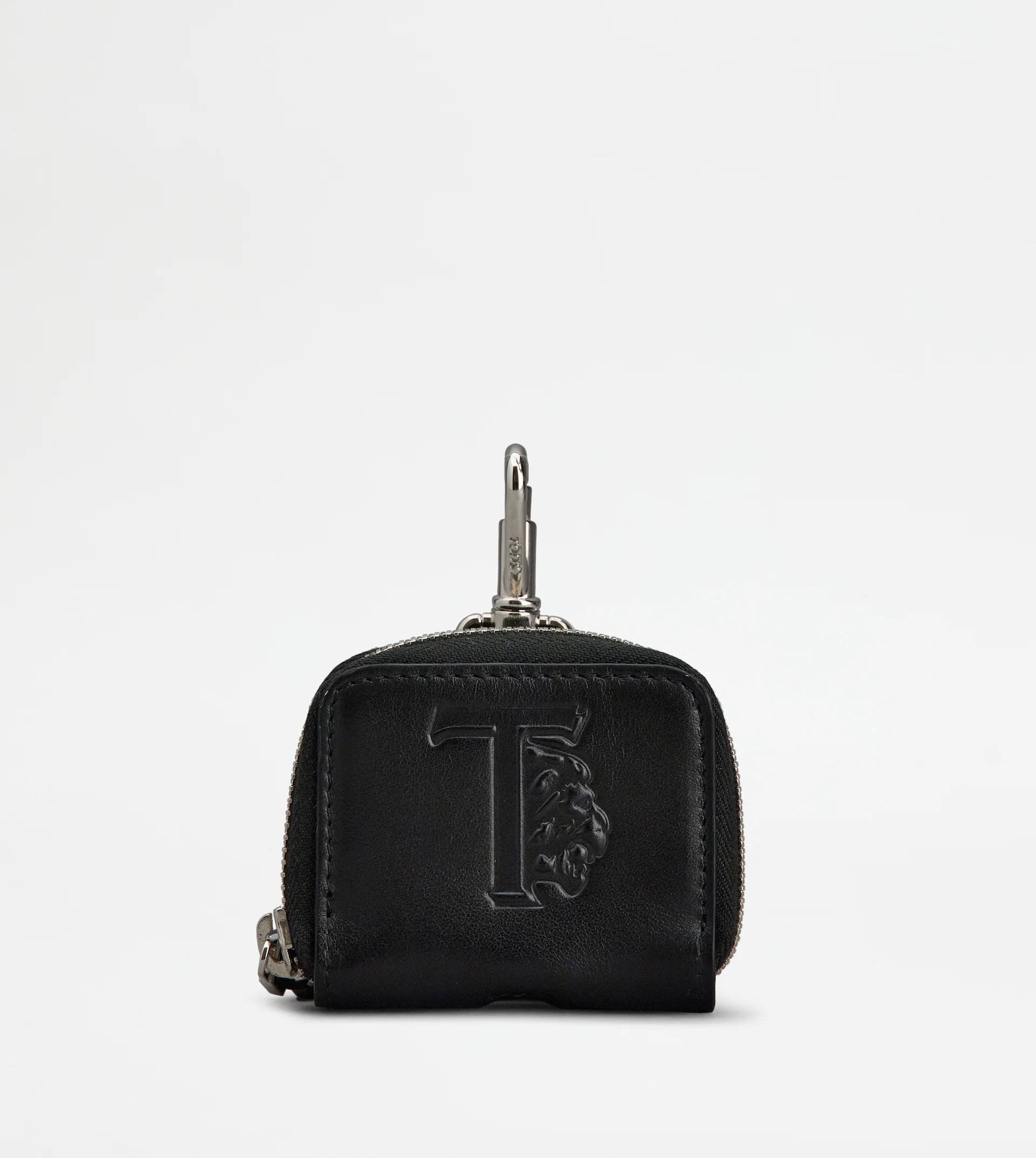 TOD'S AIRPODS HOLDER IN LEATHER - BLACK - 1
