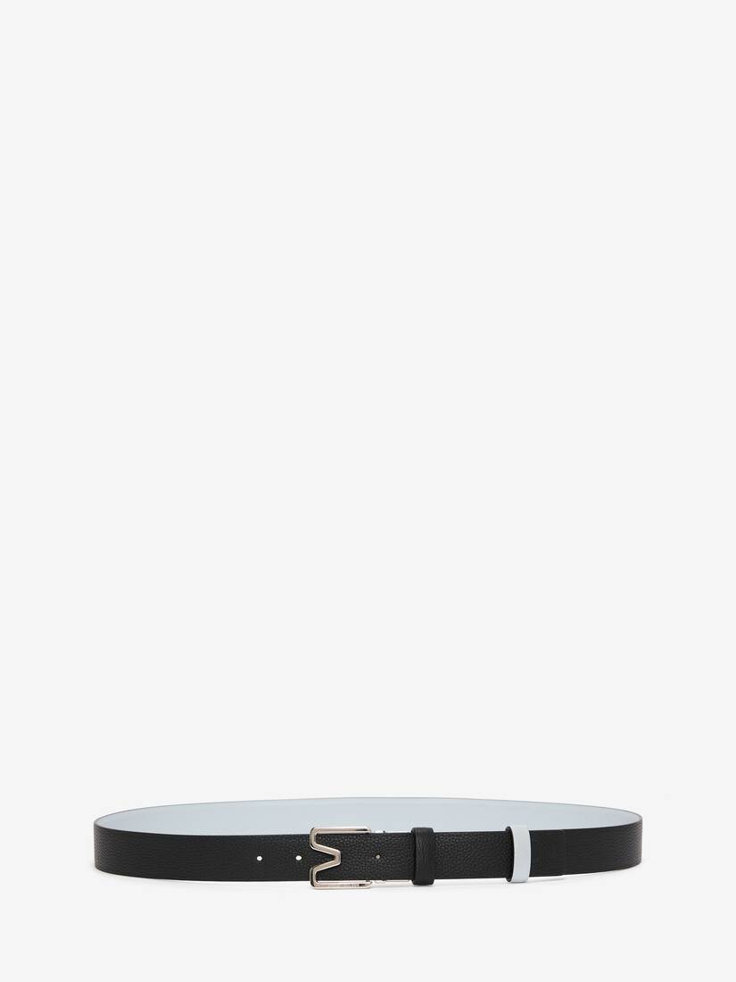 Men's Reversible M Belt in Black/spring Blue - 1