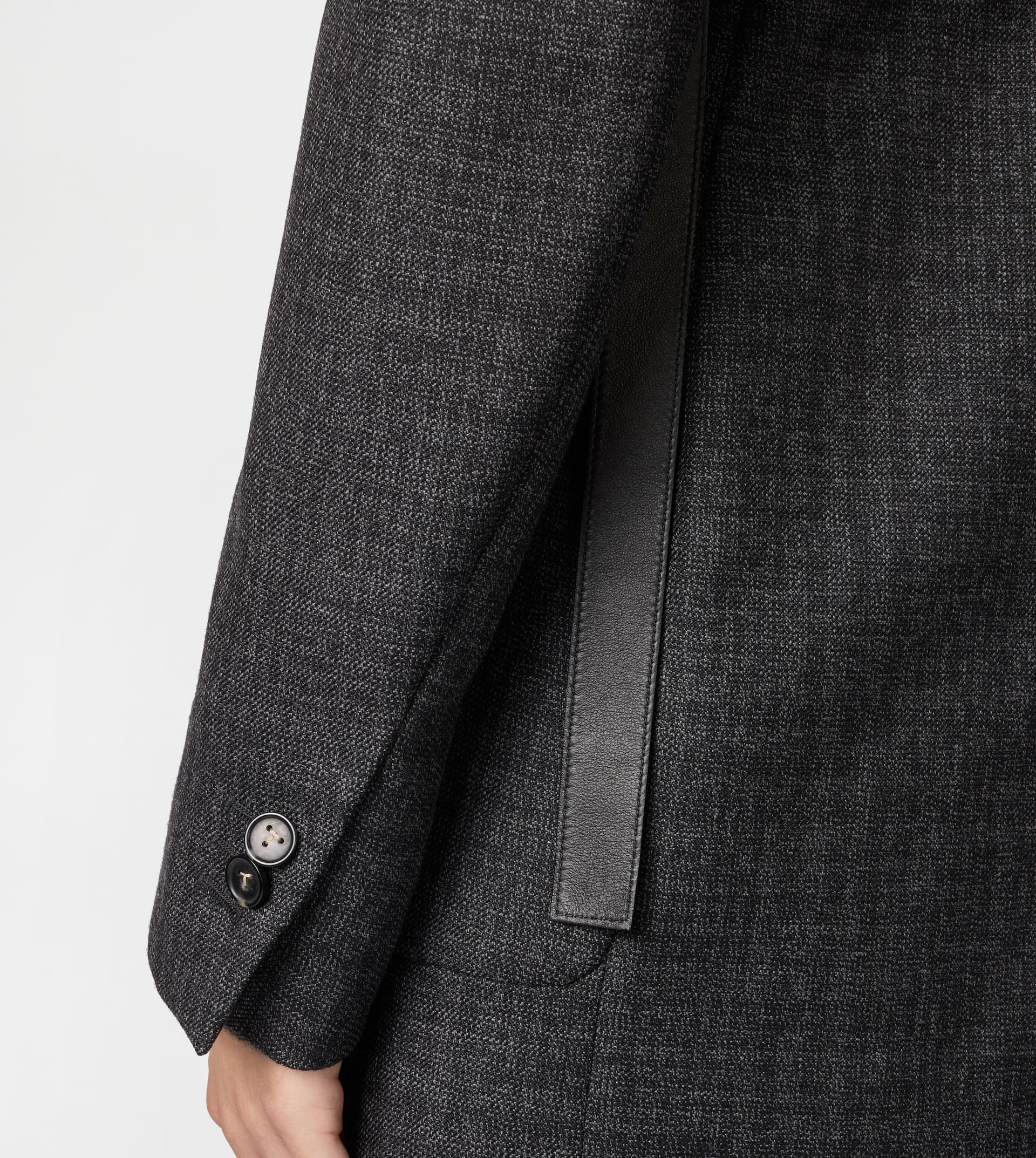 BLAZER IN CHECKS WOOL - GREY, BLACK, WHITE - 6