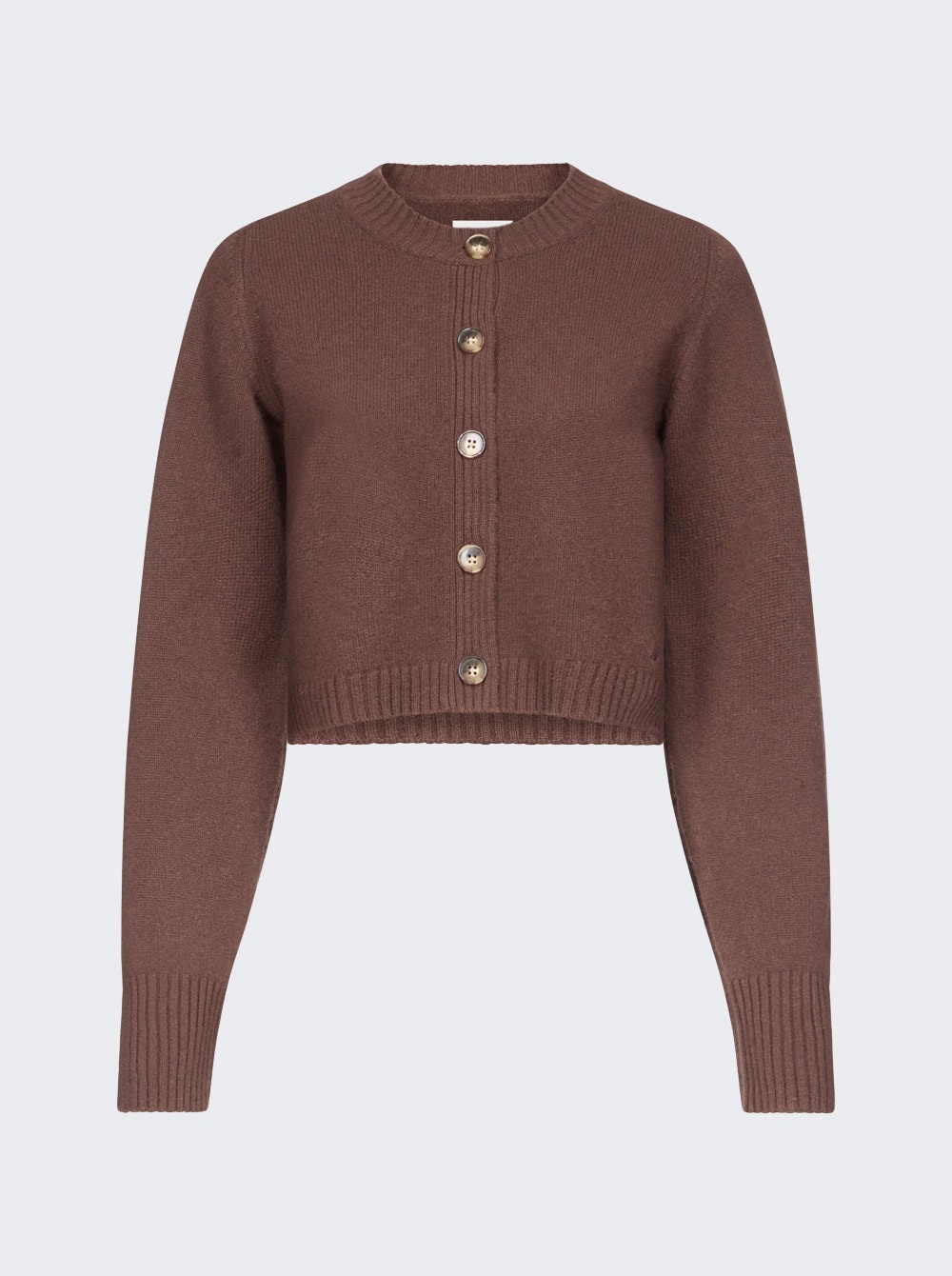 Zephir Cropped Cardigan Brown - 1