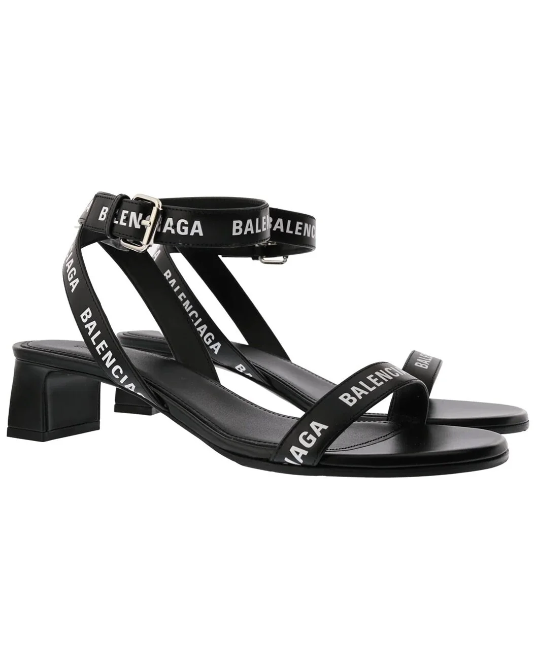 Balenciaga Logo Leather Sandal - 1